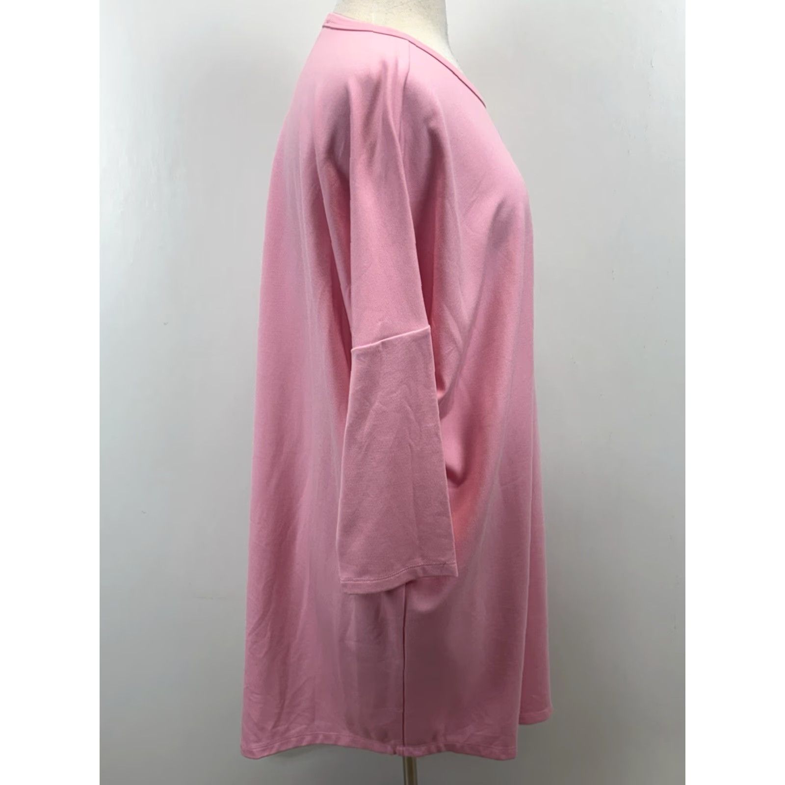 Vintage Pomander Place Sue Dress L/XL Pink 3/4 Sleeve Shoult Slouchy Confort Rayon Blend Short Dress Casual Travel Womens Size L / US 10 / IT 46 - 4 Thumbnail