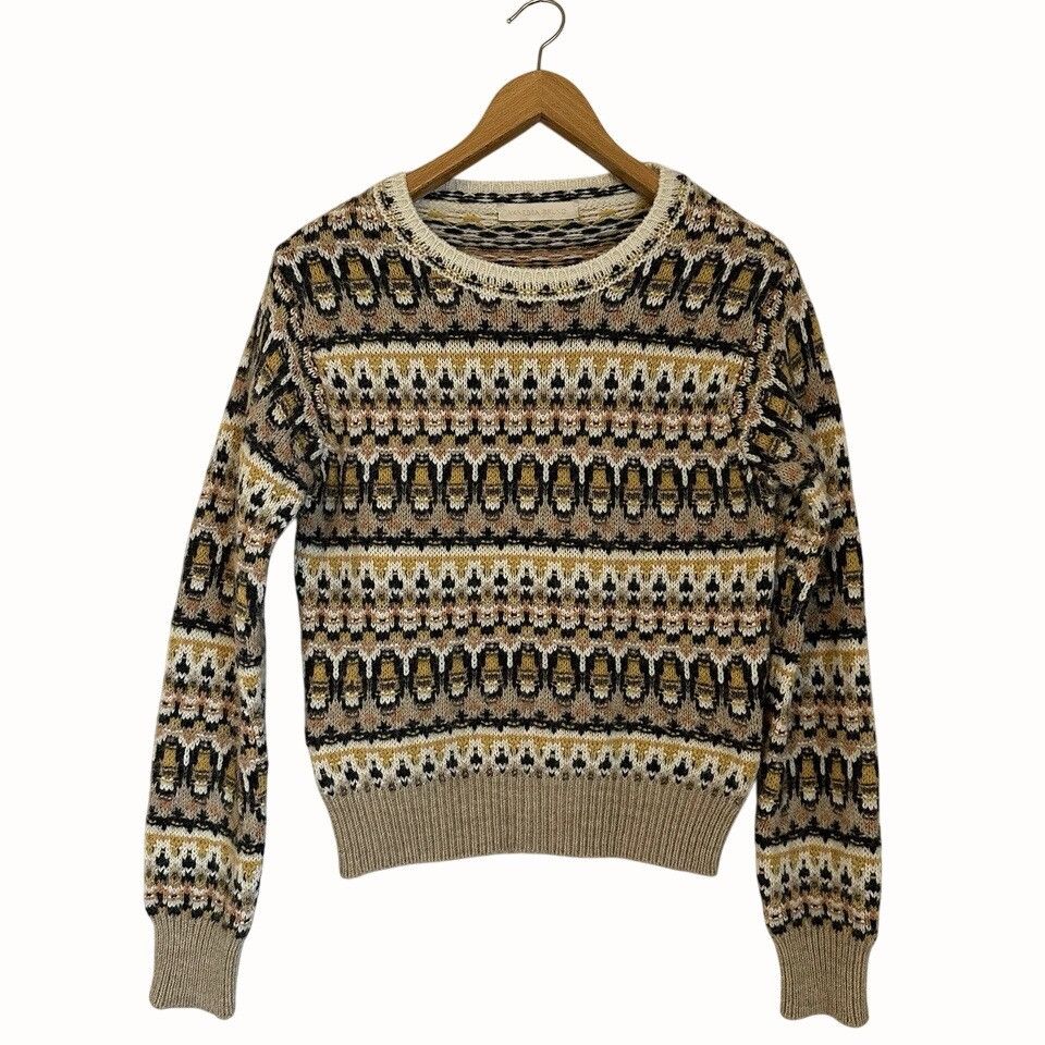 Vanessa Bruno Vanessa Bruno Alpaca Ventura Fair Isle Wool Sweater Small Size S / US 4 / IT 40 - 9 Thumbnail