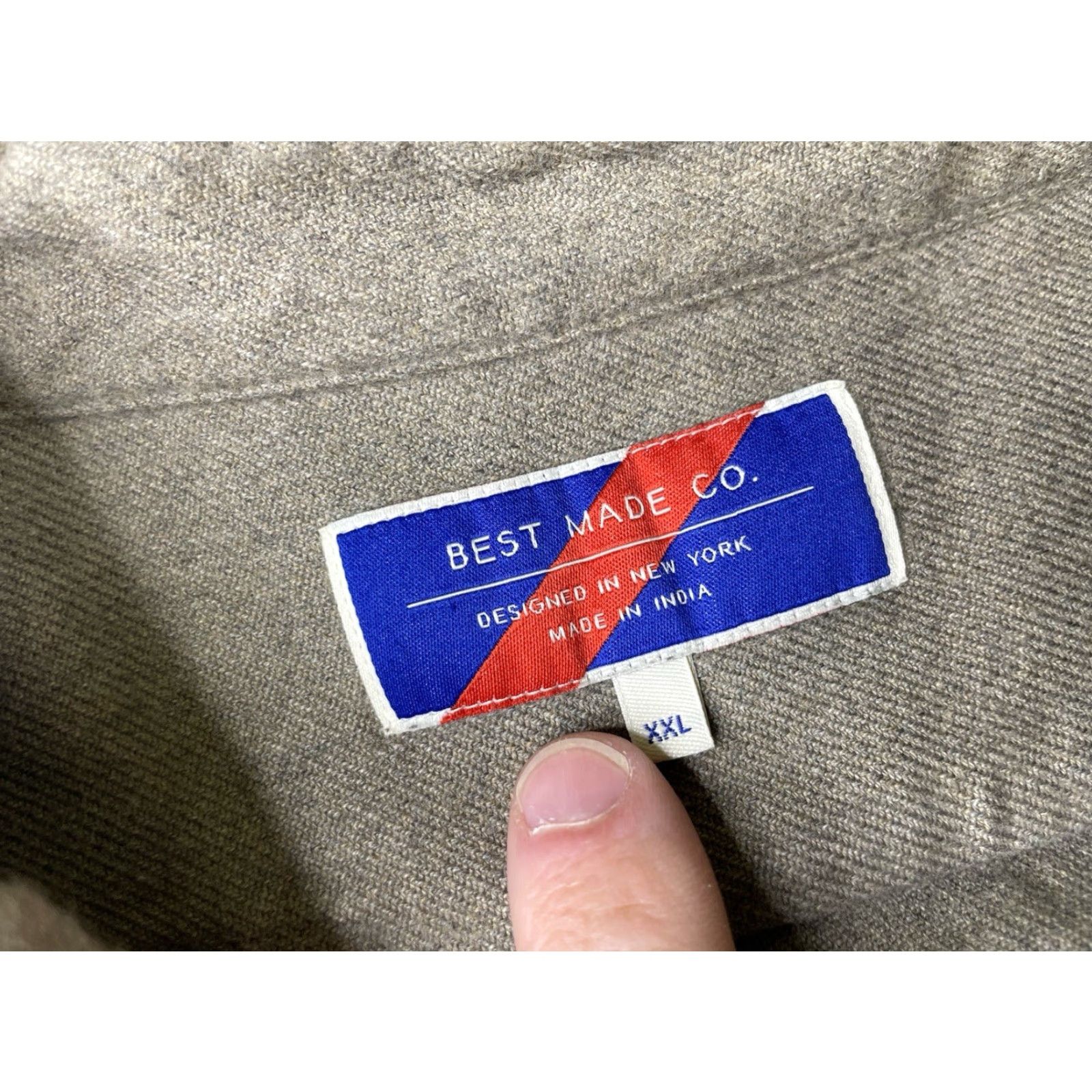 CO Best Made Co Cotton Heavy Long Sleeve Button Shirt Work Utility Beige Mens XXL Size US XXL / EU 58 / 5 - 3 Thumbnail