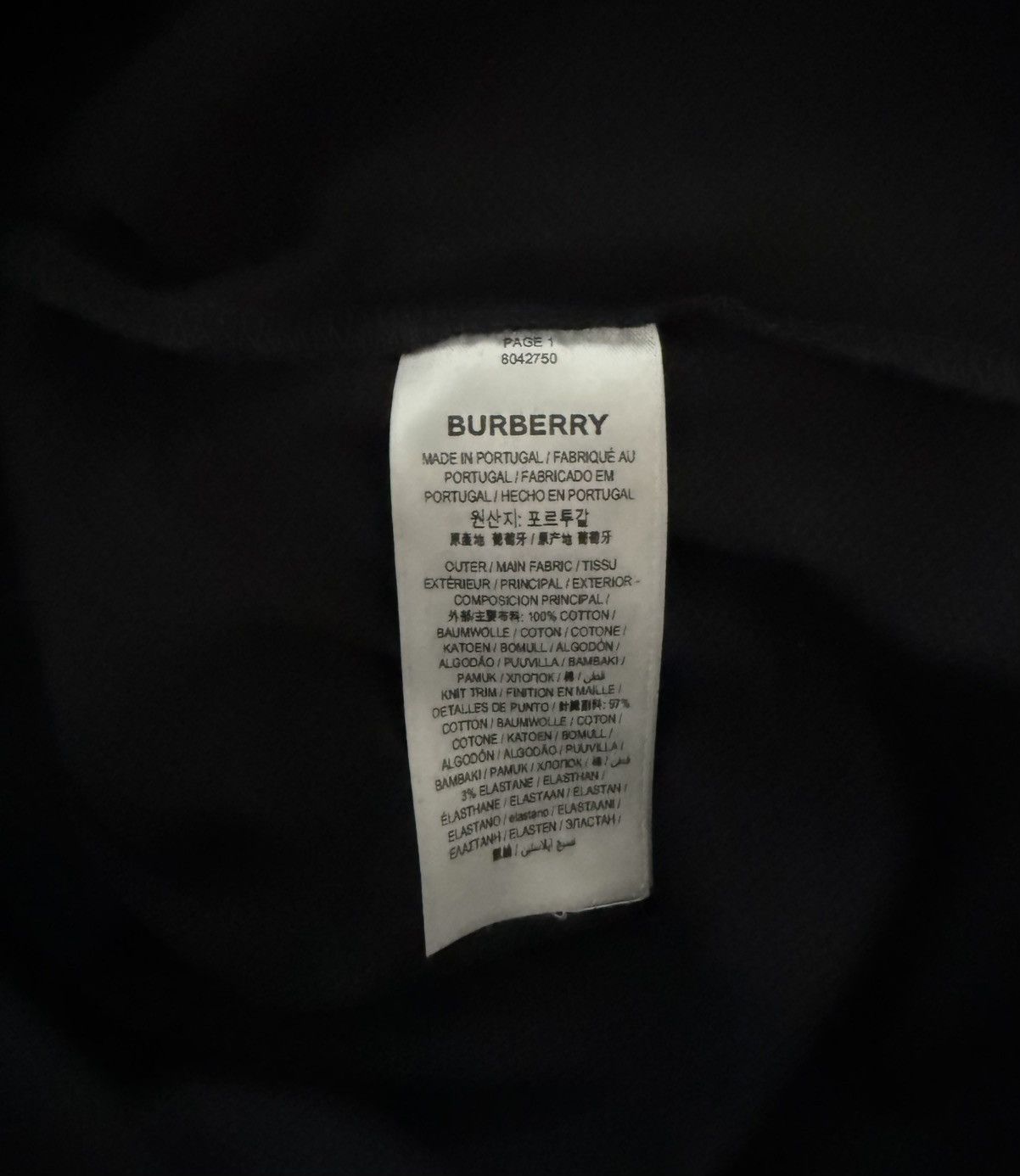 Burberry BURBERRY Men's "Arlo" Black Logo Short Sleeve Polo Shirt Size US M / EU 48-50 / 2 - 3 Thumbnail