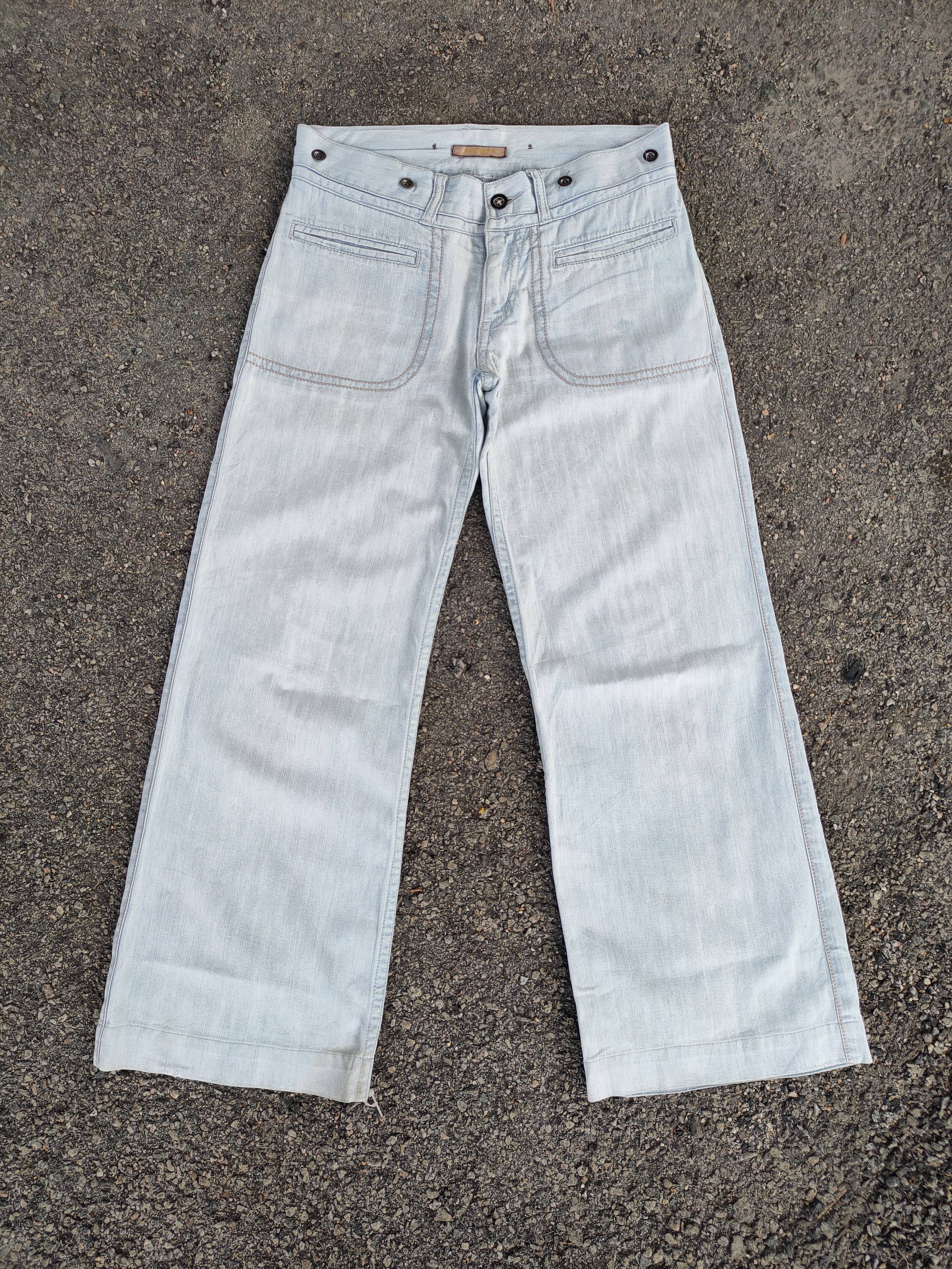Japanese Brand VINTAGE JAPANESE FLARE FADED JEANS DENIM PANTS Size US 31 - 1 Thumbnail