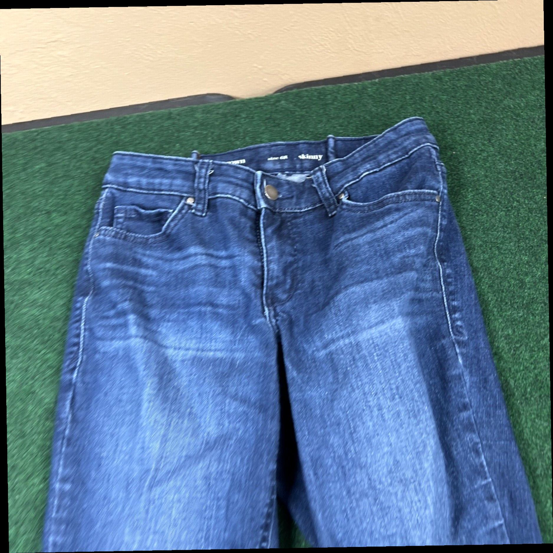 Vintage Crown & Ivy Women's Skinny Dark Wash Blue Jeans Size 6R Fast Shipping Size 28" / US 6 / IT 42 - 3 Thumbnail