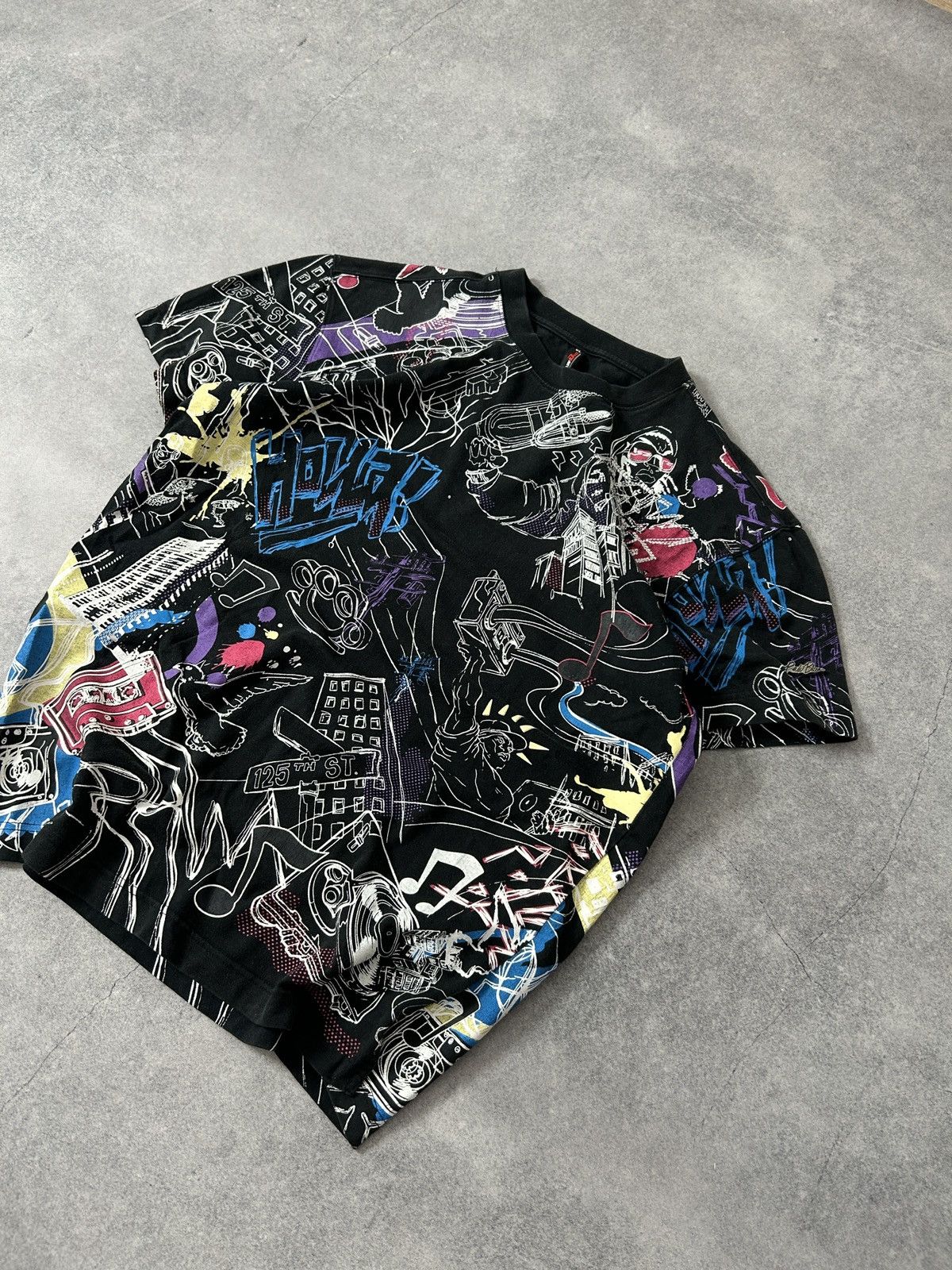 Rap Tees Vintage Raw Blue All Over Graffiti Print Tee 2000s Size US XL / EU 56 / 4 - 2 Thumbnail