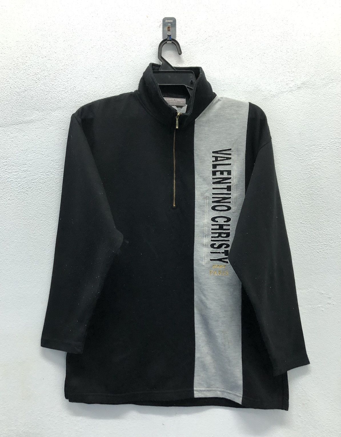 Valentino Valentino Christy Sport 1/4 Zip Pullover Black/Grey Size L Size US L / EU 52-54 / 3 - 1 Thumbnail