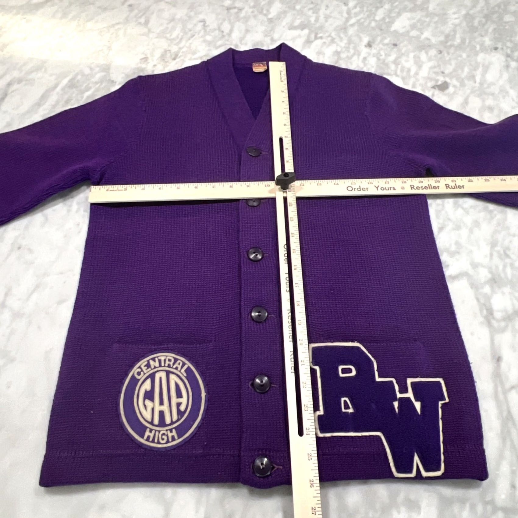 Vintage VINTAGE Red Wing High School Letterman Sweater Purple Selson Sportswear Minn Shirt Adult M Purple Letterman 1950s Mens Size US M / EU 48-50 / 2 - 6 Thumbnail
