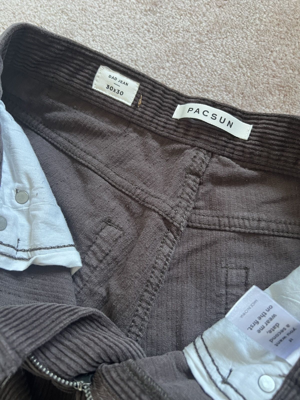 Pacsun Brown Corduroy Pants Size US 30 / EU 46 - 3 Thumbnail