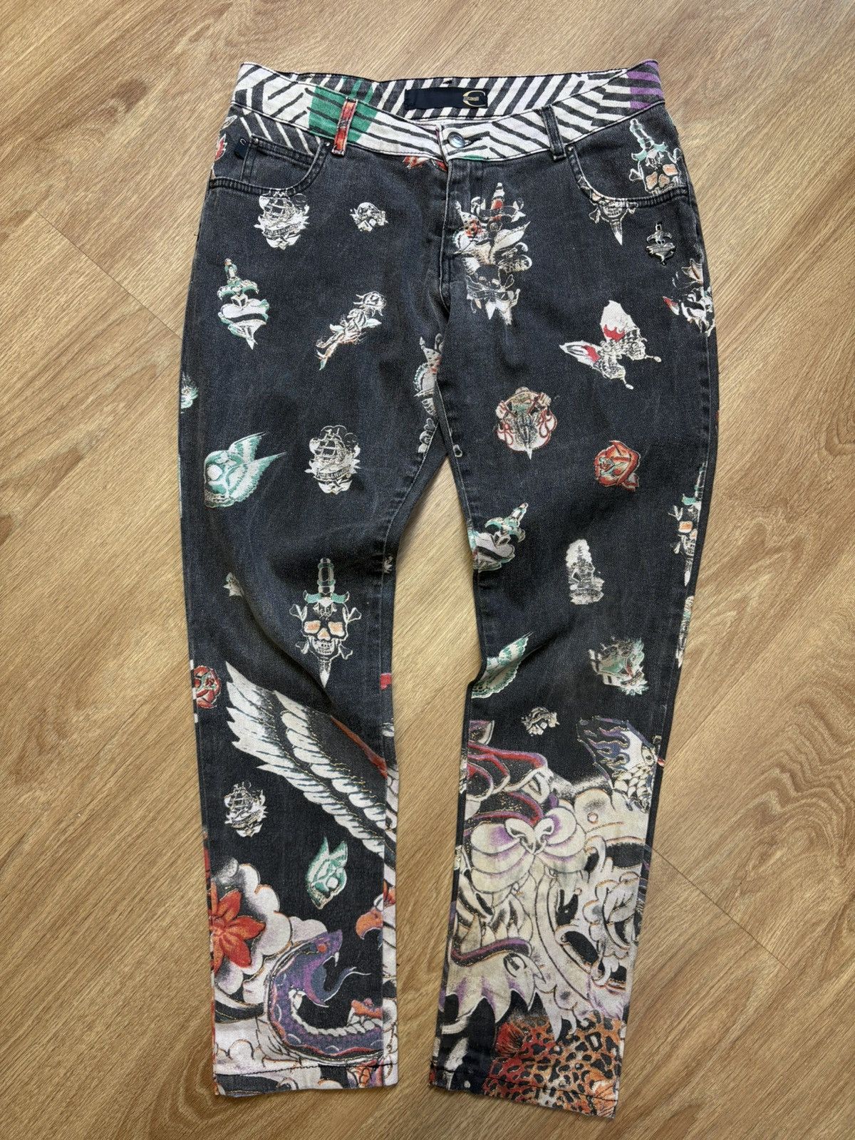 Vintage Roberto Cavalli Painted Denim Jeans (29x29)