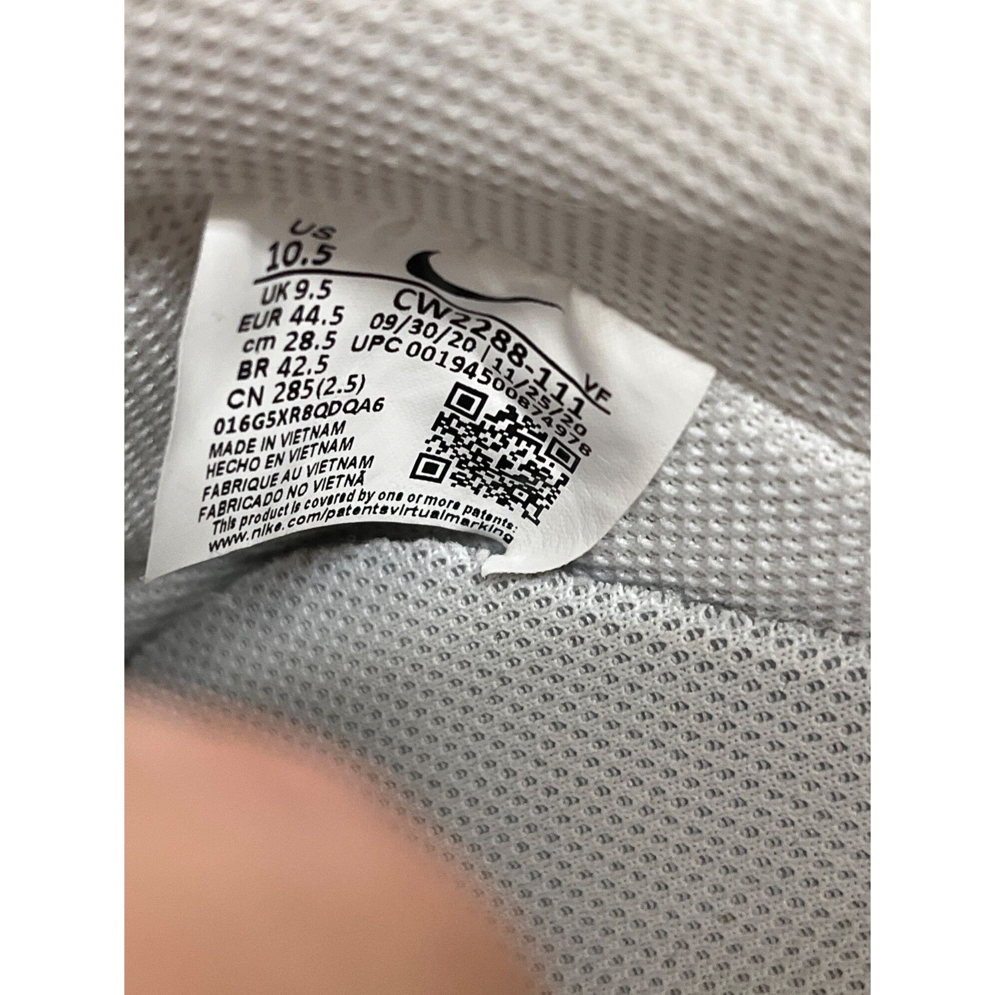 Nike Nike Air Force trip white mens low casual athletic sneakers Size US 10.5 / EU 43-44 - 6 Thumbnail