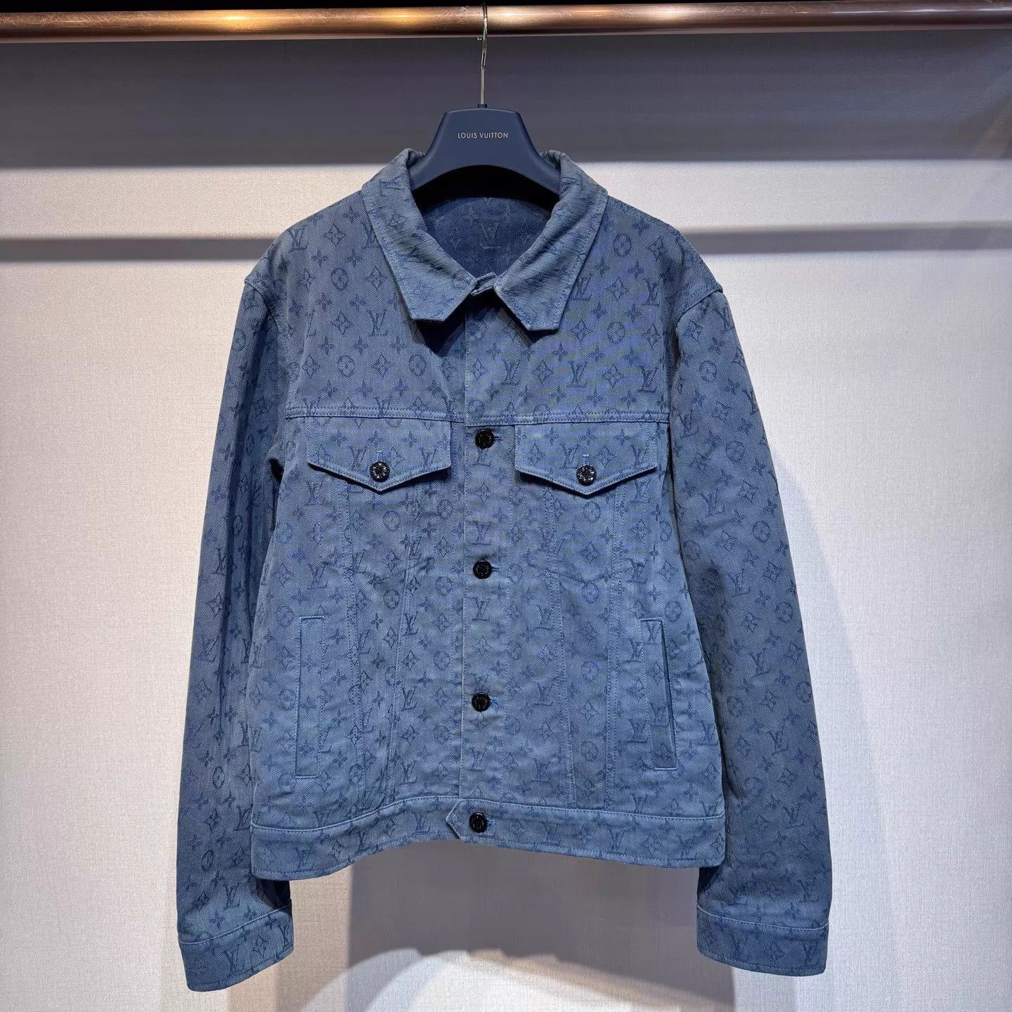 Louis Vuitton Louis Vuitton Monogram Gray Blue Denim Jacket Size 52 NWT Size US L / EU 52-54 / 3 - 1 Thumbnail