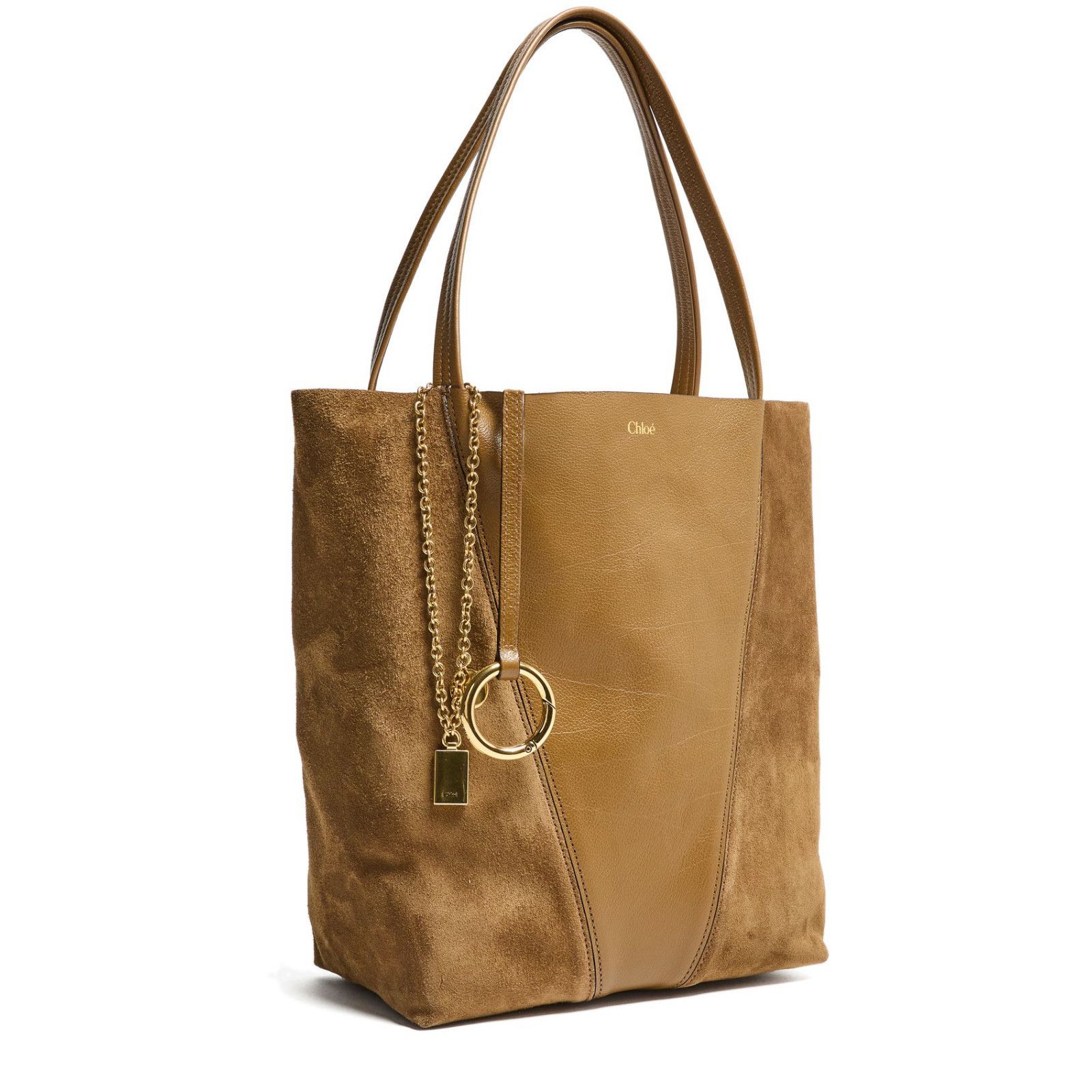 Chloe Chloe Medium Spin Dark Khaki Leather Tote Bag New & Authenti Size ONE SIZE - 2 Thumbnail