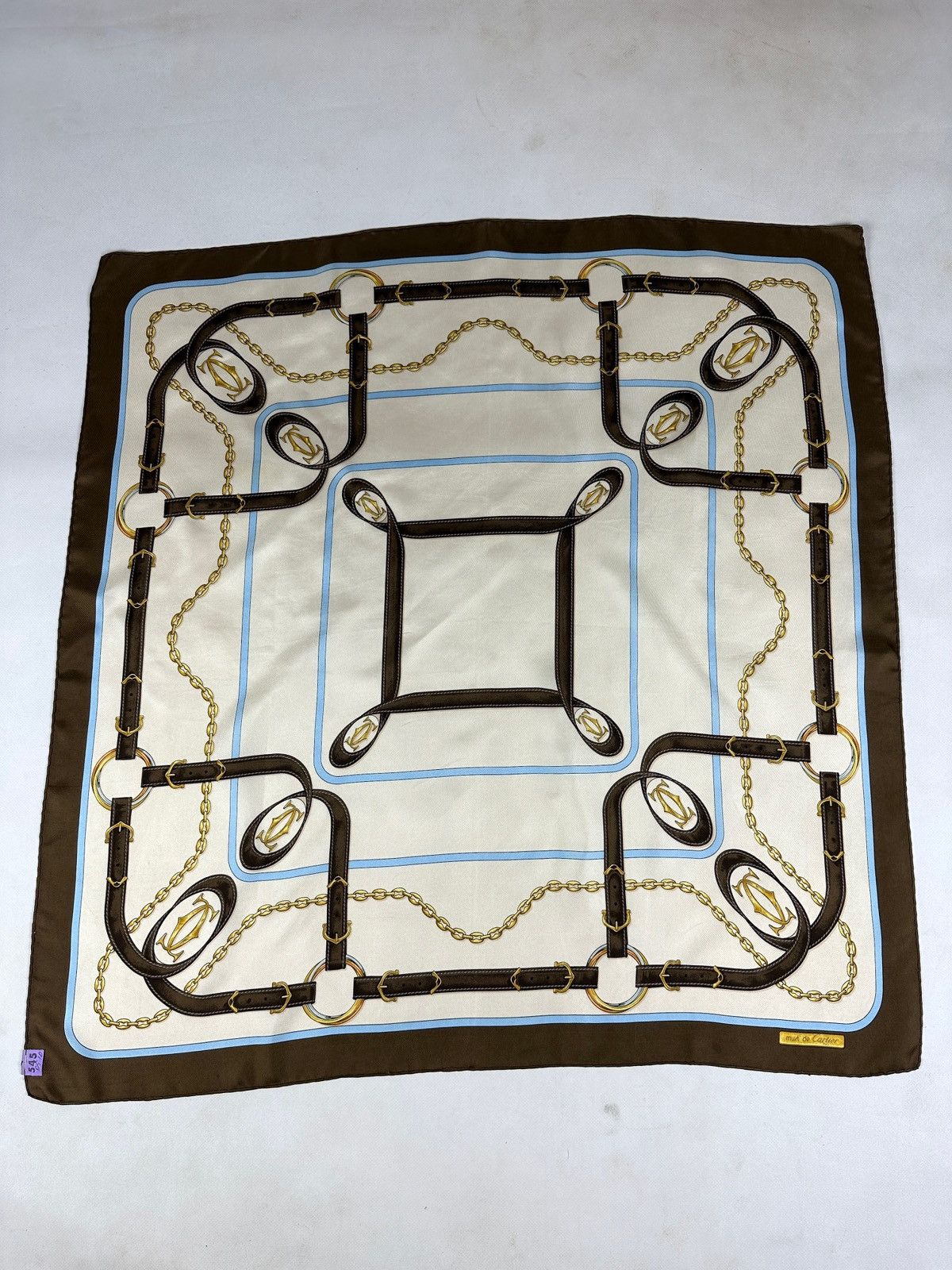 Cartier Vintage Must De Cartier Silk Scarf Size ONE SIZE - 1 Thumbnail