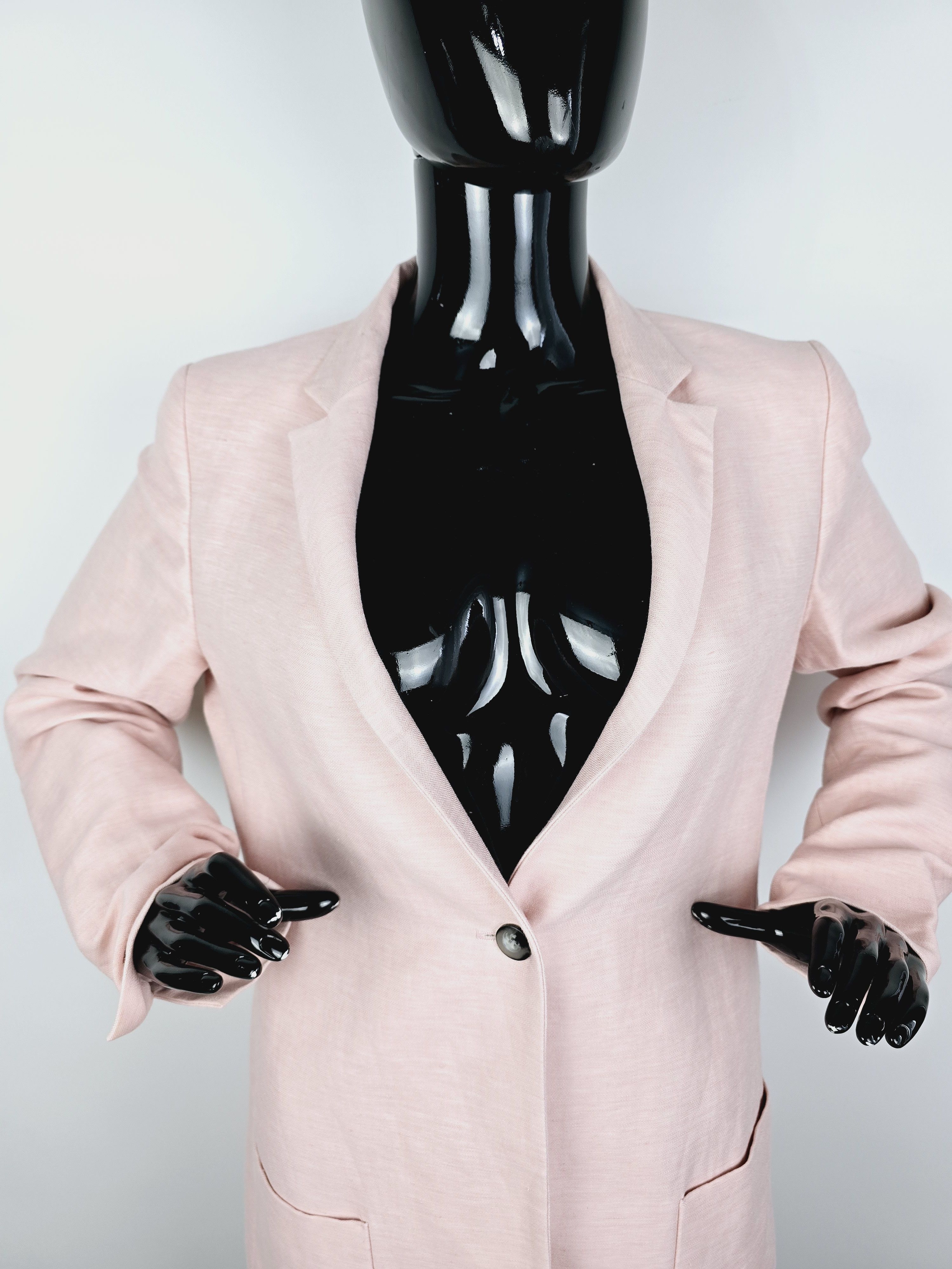Purdey Purdey Pink Blazer Coat, Cotton/Linen Blend, Size EU 38 Size S / US 4 / IT 40 - 7 Thumbnail