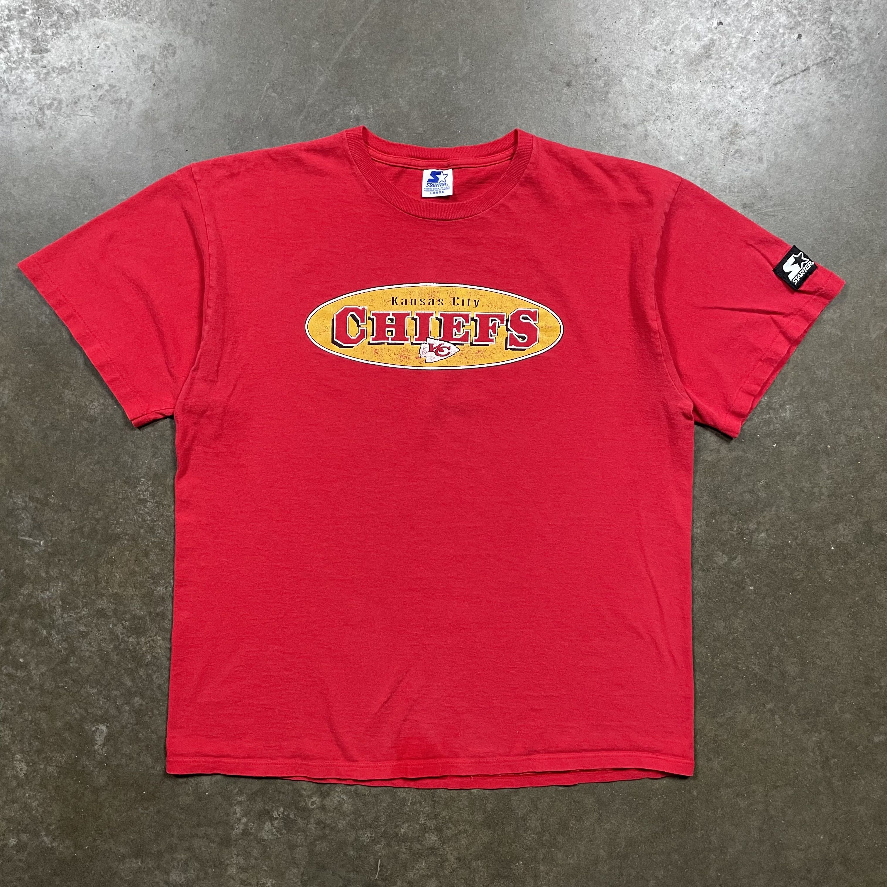 Starter × Vintage Vintage 90s Kansas City Chiefs Tshirt Starter NFL Football Size US L / EU 52-54 / 3 - 1 Thumbnail