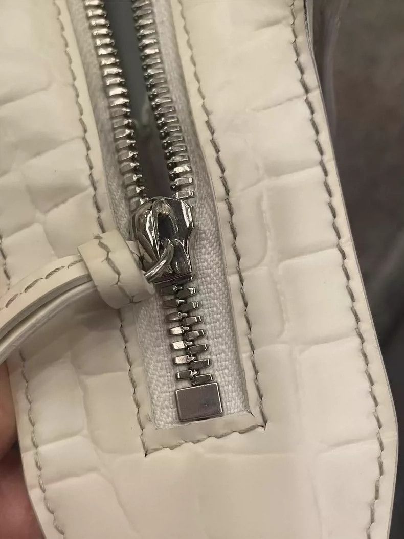 Balenciaga Balenciaga Mini City Bag in White Crocodile Leather-2506 Size ONE SIZE - 9 Thumbnail
