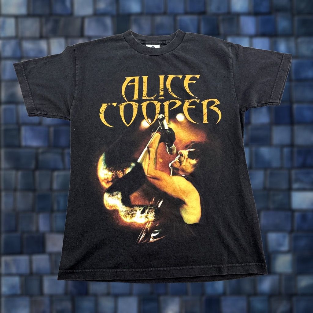 Bones VINTAGE Alice Cooper Shirt Mens M Black 2003 Bare Bones Tour Rock Band T-Shirt Collection Size US M / EU 48-50 / 2 - 1 Thumbnail