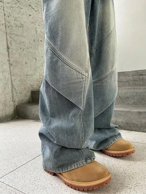 Jean Kiuchi x Kato Vintage Washed Retro Wide Leg Y2k Denim Jeans Size US 32 / EU 48 - 2 Thumbnail