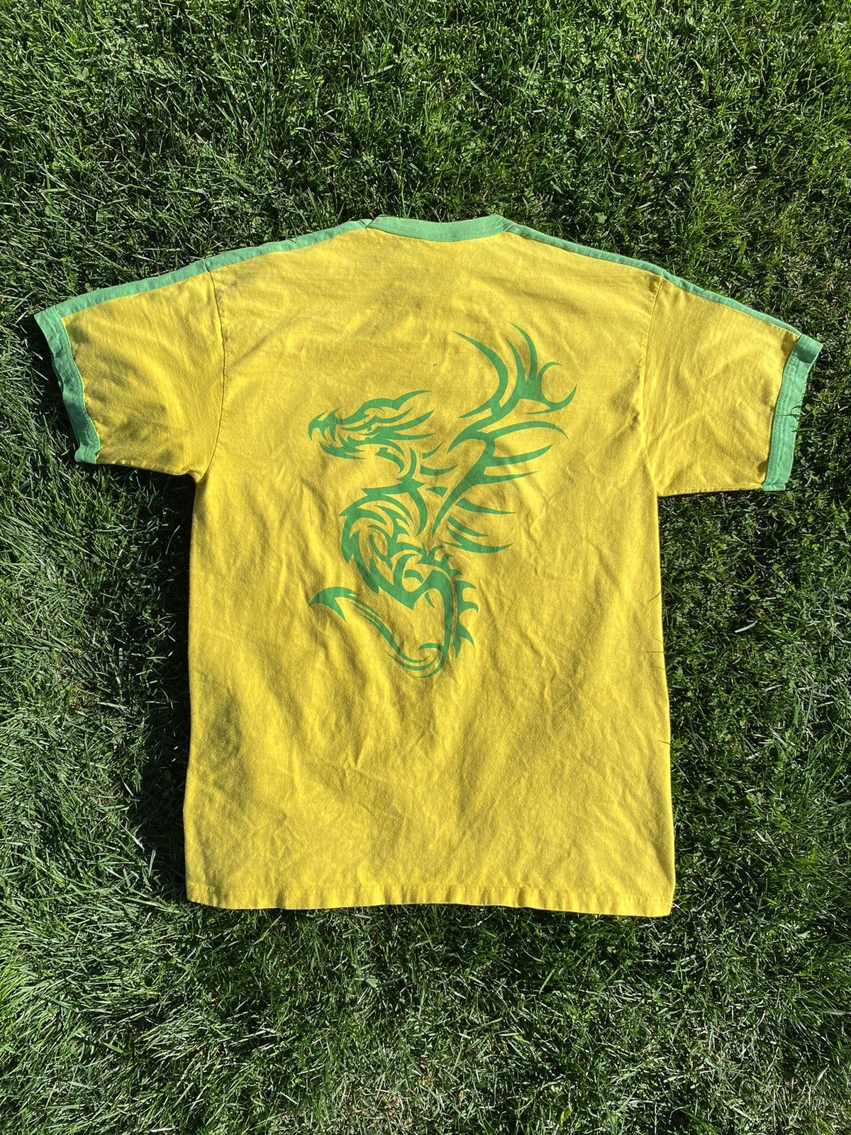 Vintage VINTAGE Y2K Dragon Ringer Tee Size US M / EU 48-50 / 2 - 4 Thumbnail