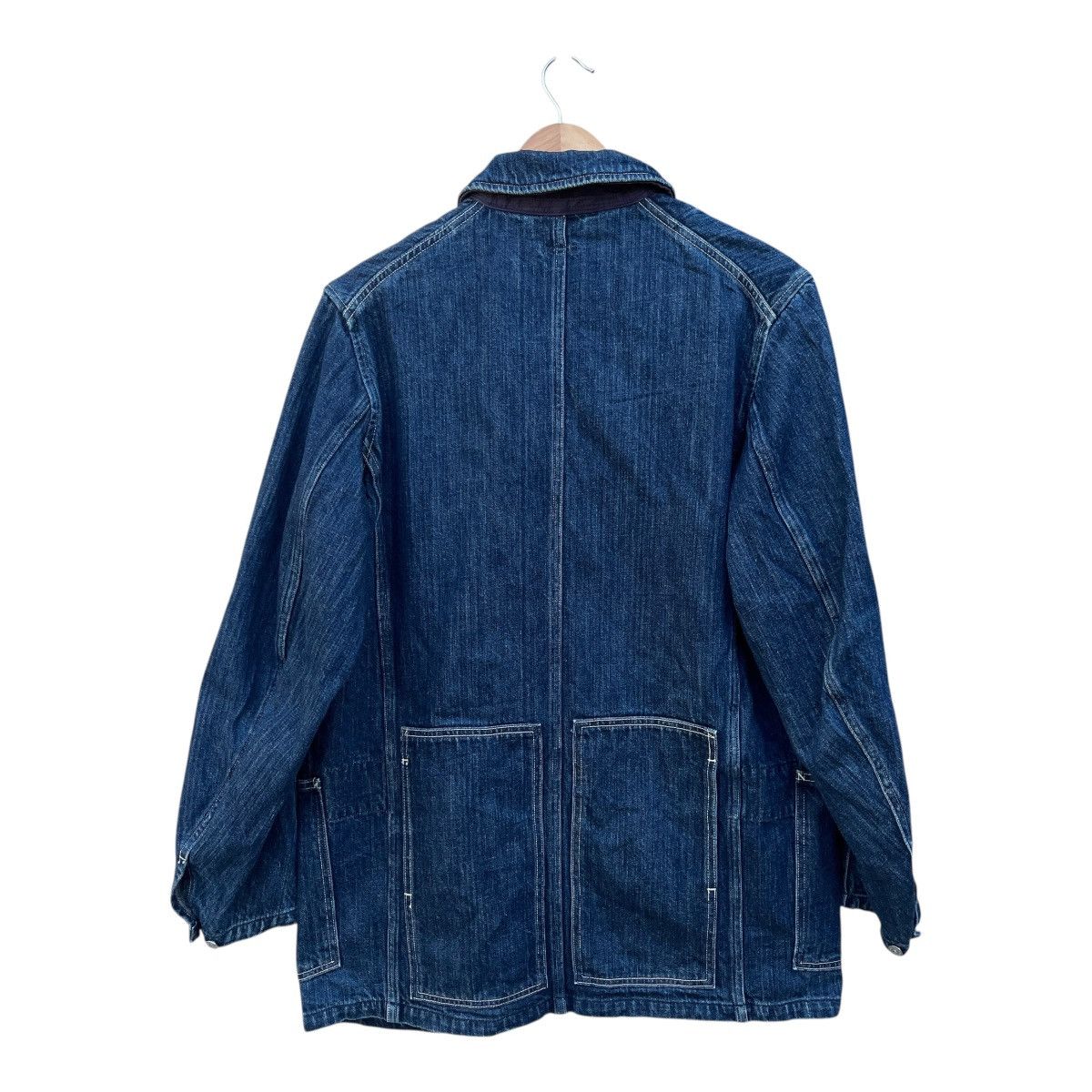 Kapital Kapital Indigo USN Shawl Collar Chore Denim Jacket Size US M / EU 48-50 / 2 - 2 Thumbnail