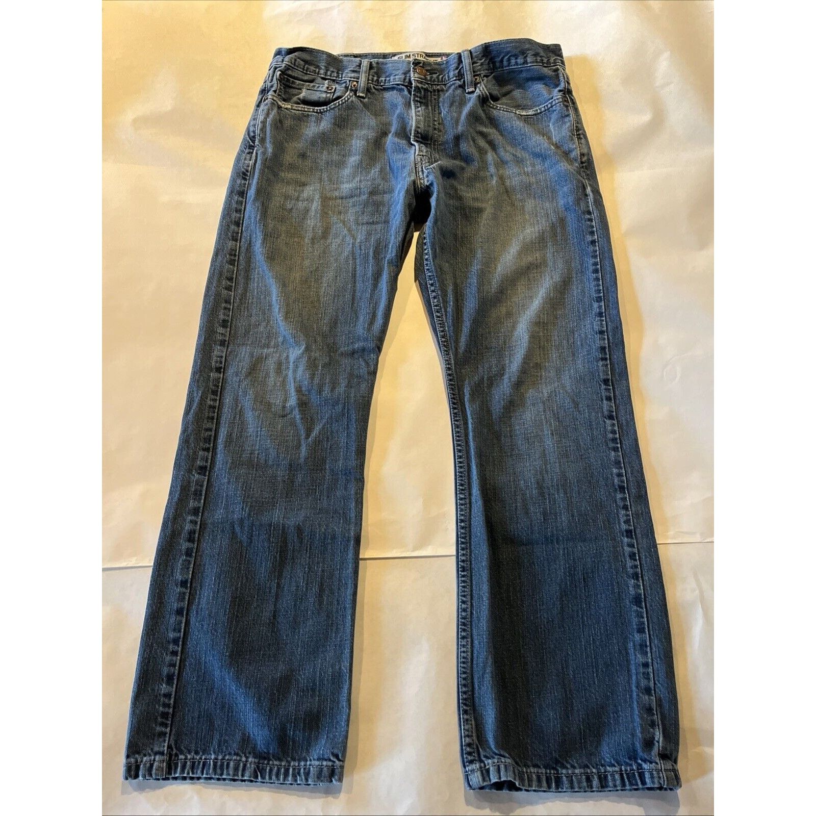 Levi's Levi's 514 Jeans Men's 36x30 Blue Denim Cotton Medium Wash Size US 36 / EU 52 - 2 Thumbnail