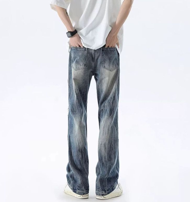 Japanese Brand Men's American washed distressed bootcut ripped jeans Size US 32 / EU 48 - 5 Thumbnail