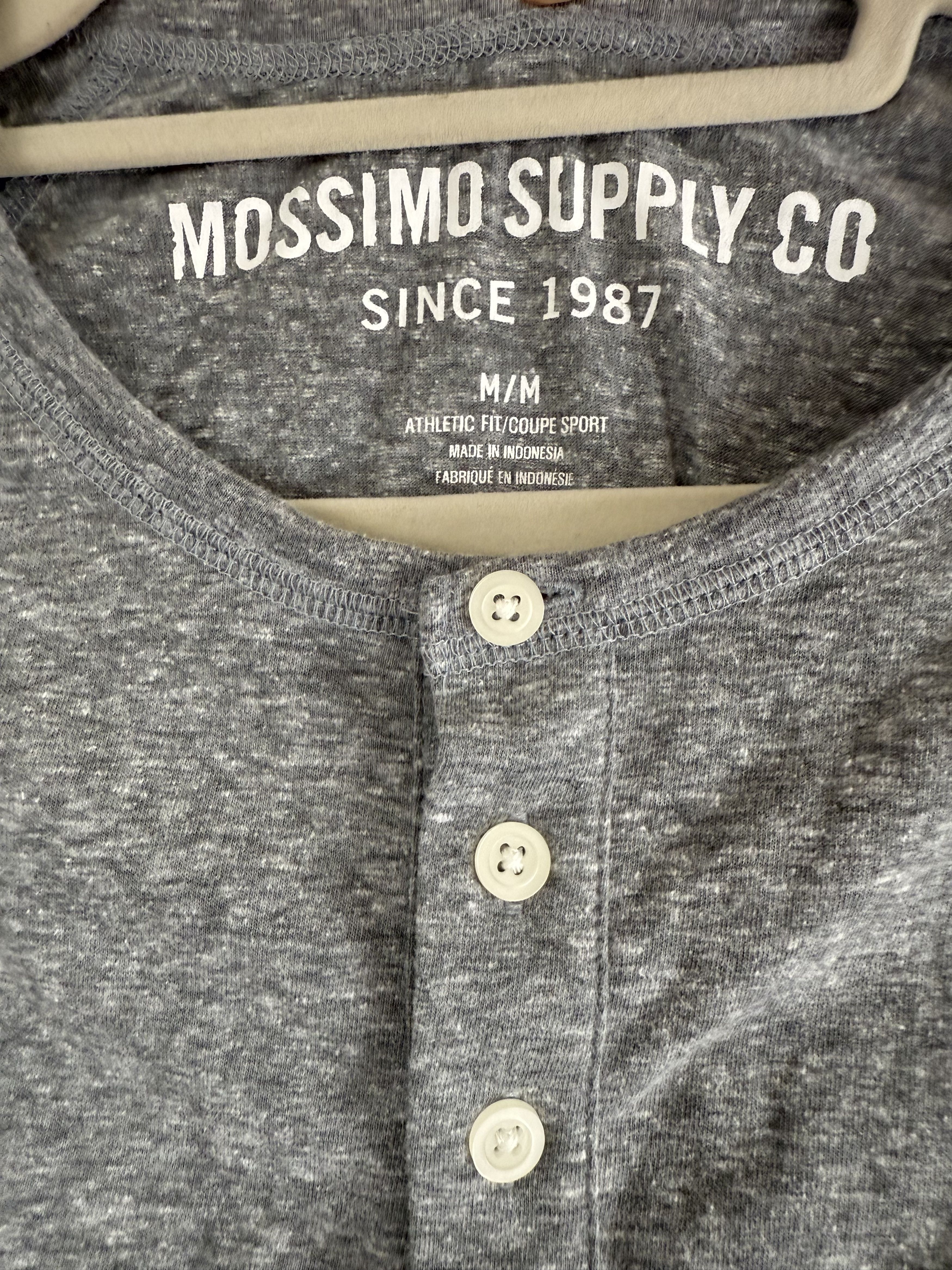 Mossimo Heathered Gray Athletic Fit Long Sleeve Henley T-Shirt Size US M / EU 48-50 / 2 - 2 Thumbnail