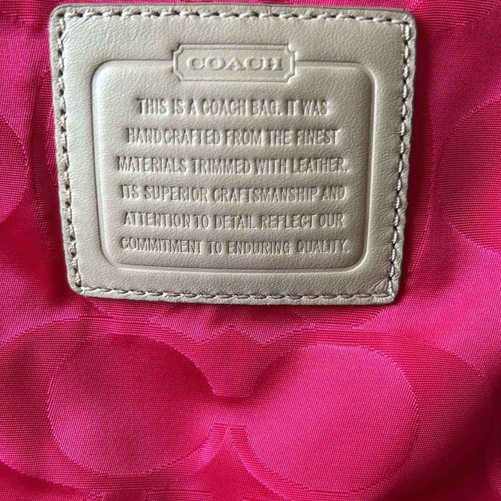 Coach Coach Pink Shoulder Bag w/ Leather Handles, Zipper Closure Size ONE SIZE - 3 Thumbnail