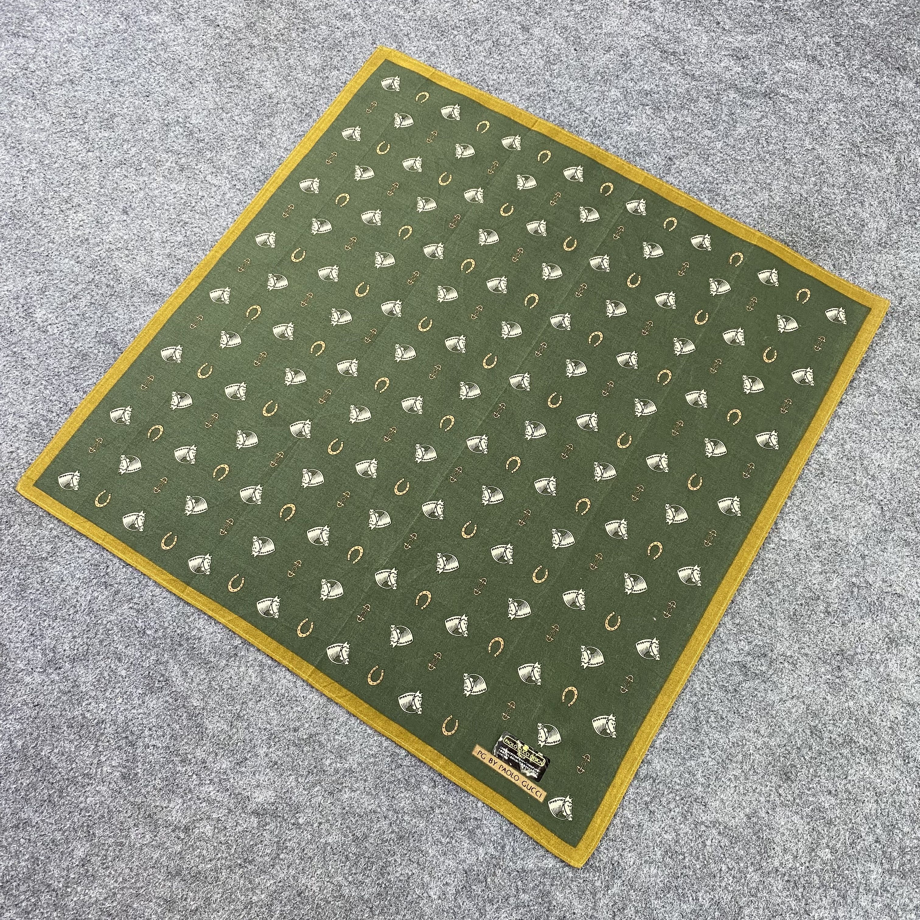 Paolo Gucci × Vintage Paolo Gucci Handkerchief / Bandana / Neckerchief-B926 Size ONE SIZE - 4 Thumbnail