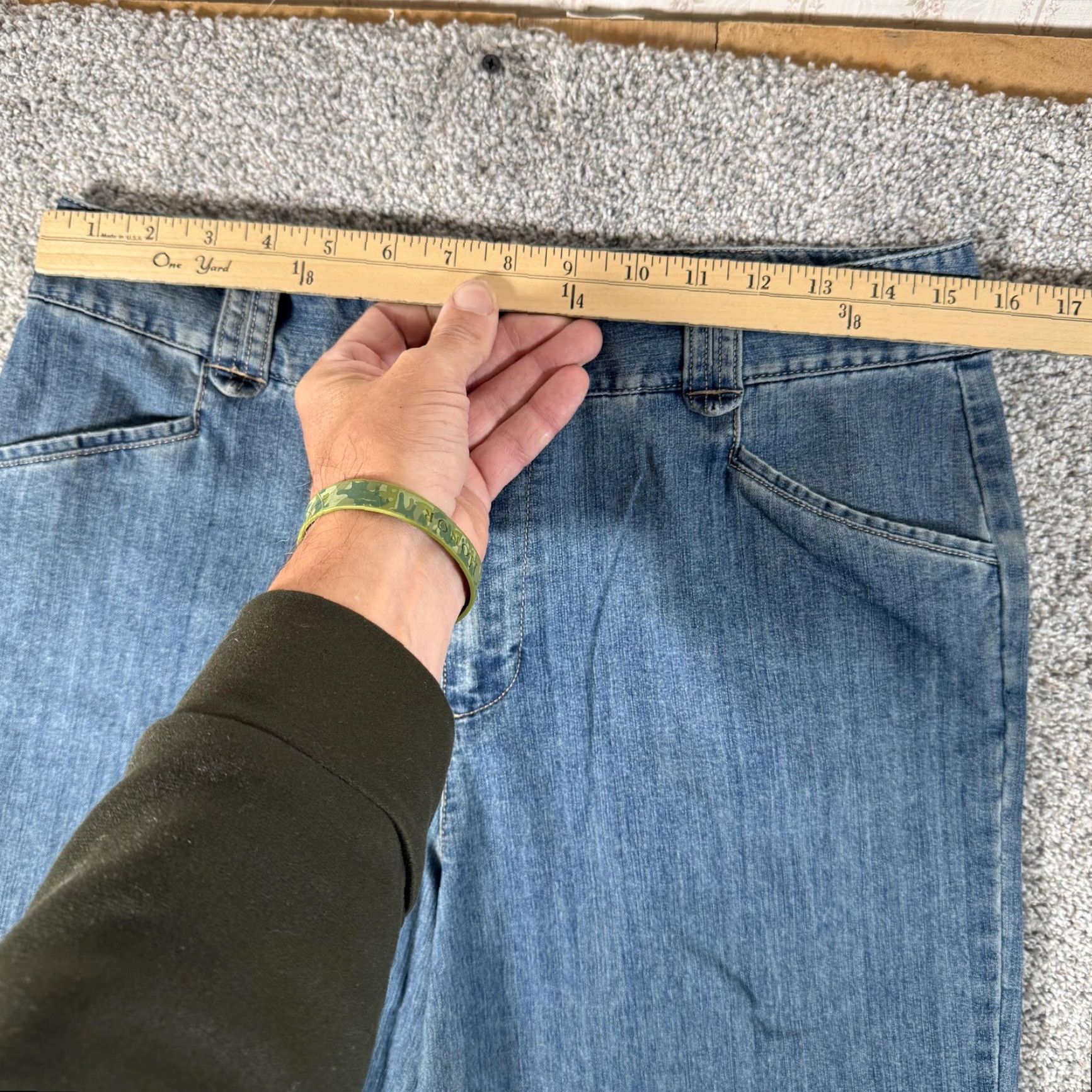 Vintage White Stag Jeans 8 Blue Medium Stonewash Stretch Straight Leg Zip Fly Womens Size 30" / US 8 / IT 44 - 2 Thumbnail
