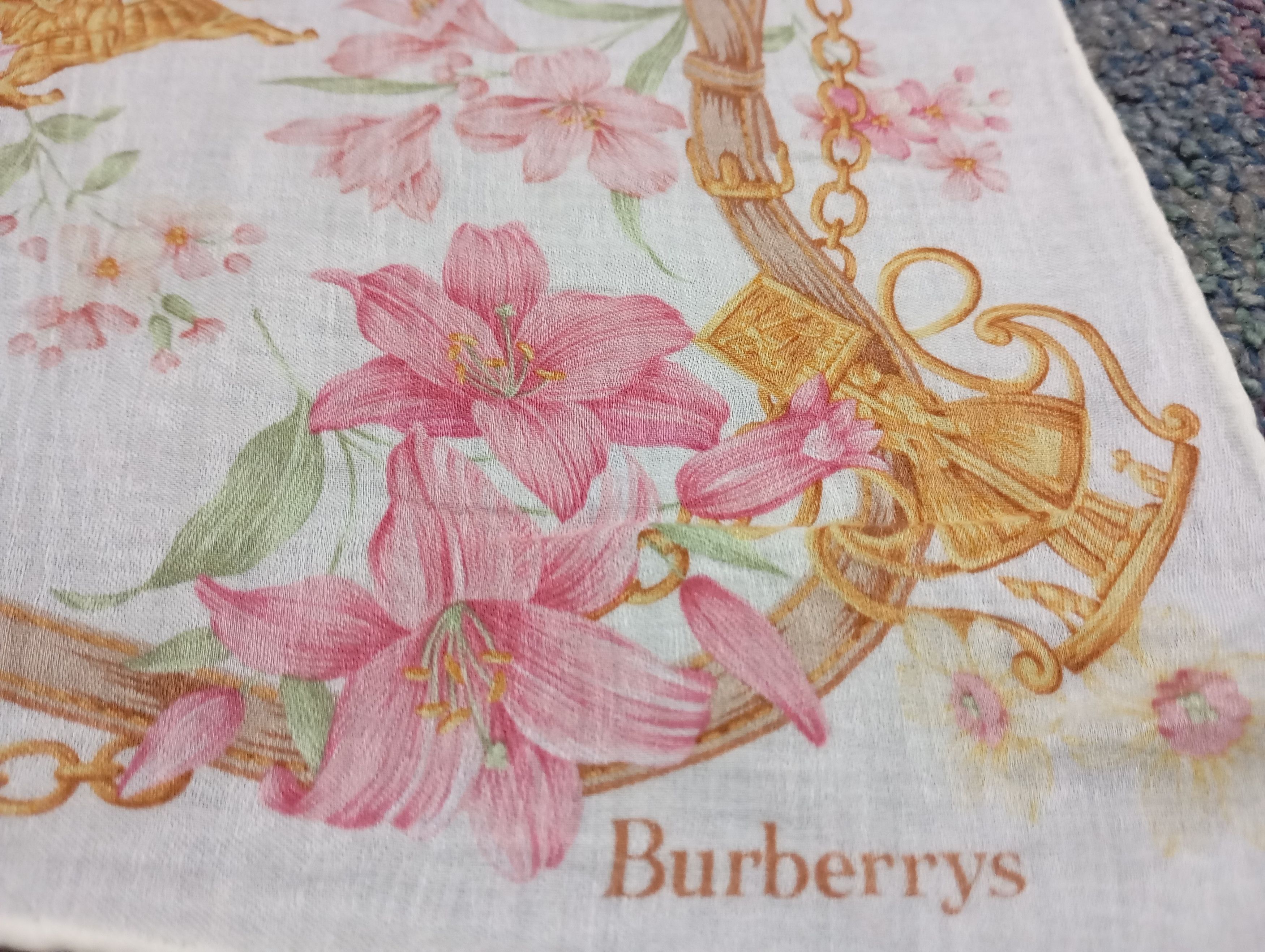 Burberry × Vintage Burberrys Handkerchief Neckerchief Pocketsquare Size ONE SIZE - 3 Thumbnail