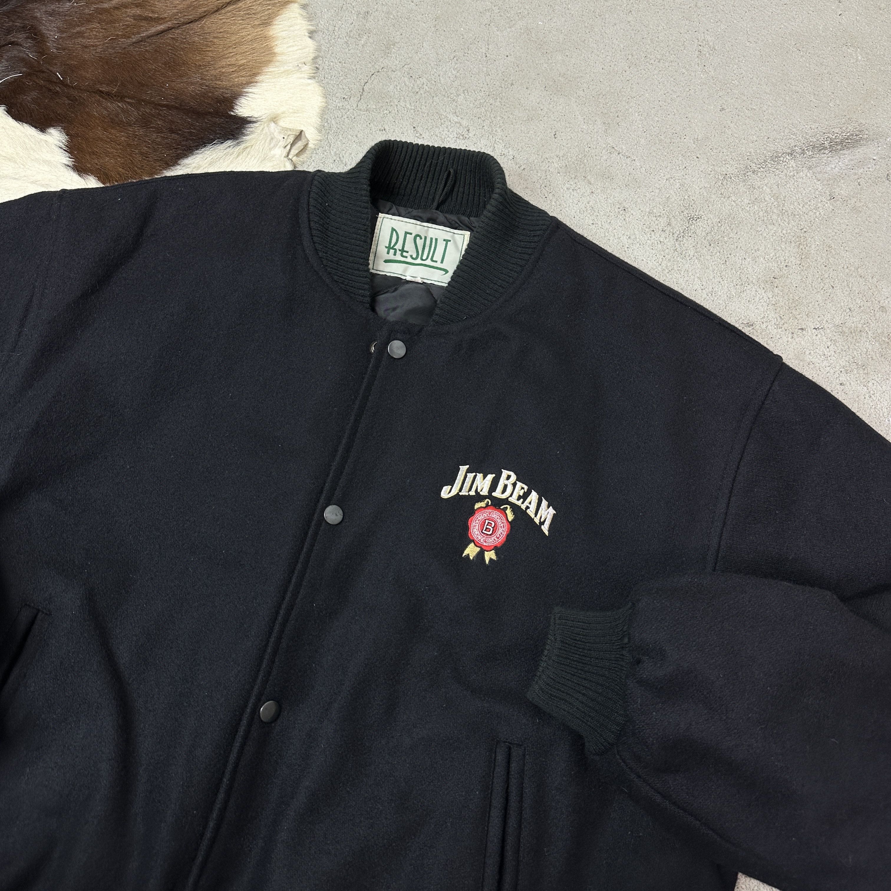 Vintage Vintage Old School Streetwear Jim Beam Bomber Jacket 90s Size US XL / EU 56 / 4 - 3 Thumbnail