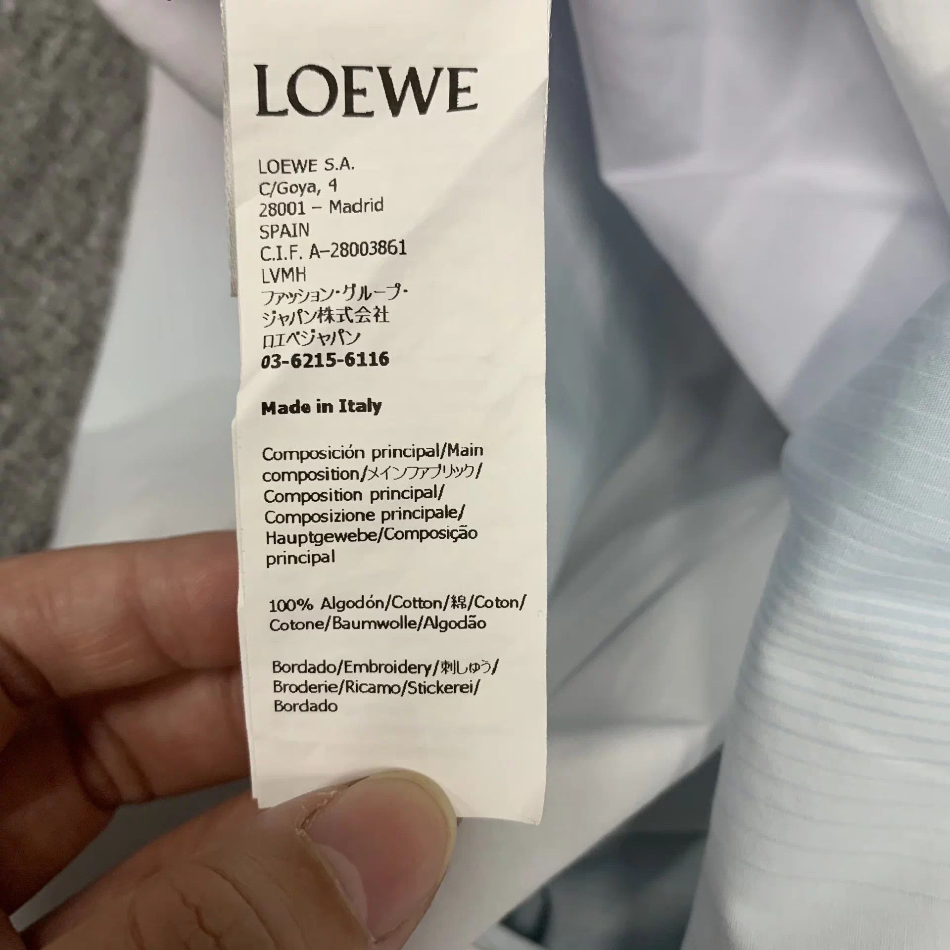 Loewe Loewe stripe pocket embroidery shirt 40 95 new Size S / US 4 / IT 40 - 5 Thumbnail