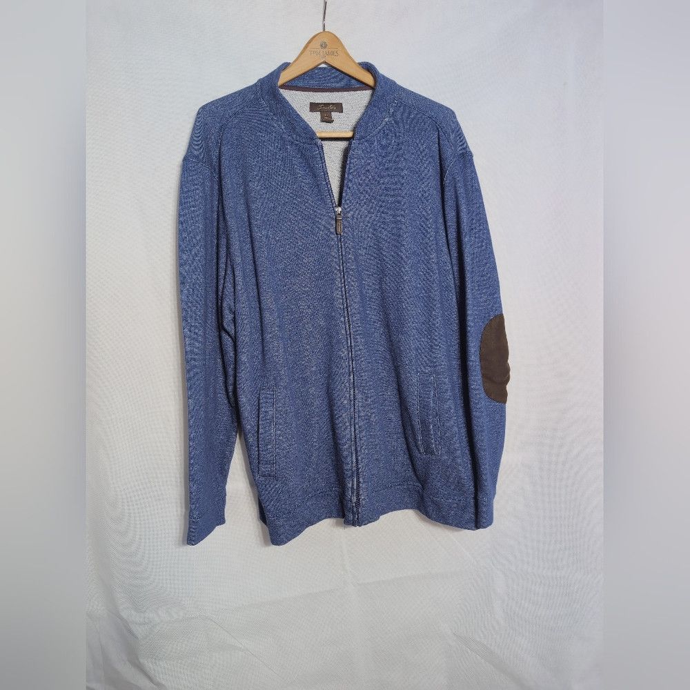 Tasso Elba Men's Blue Zip-Up Sweater XL by Tasso Elba Size US XL / EU 56 / 4 - 2 Thumbnail