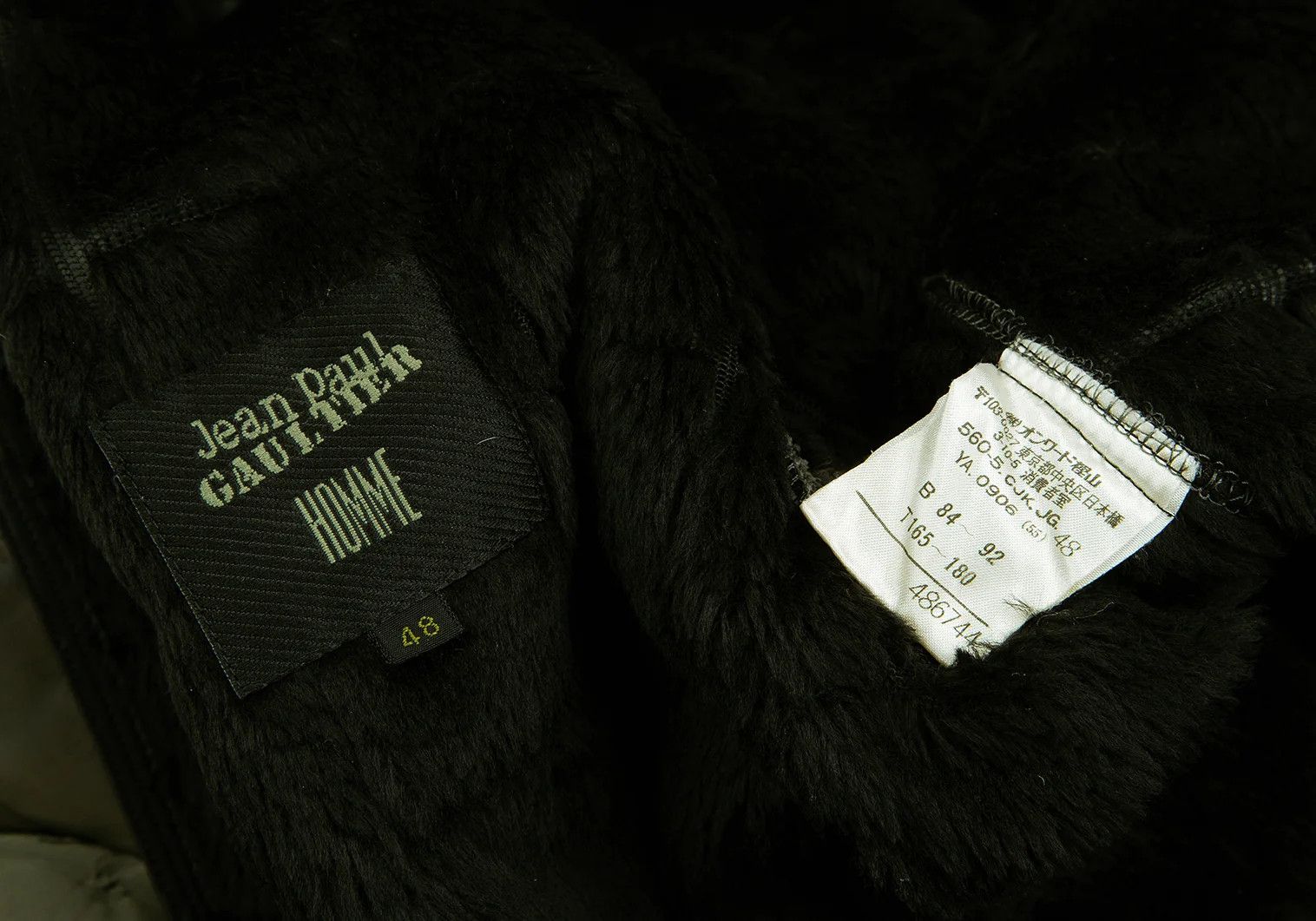 Jean Paul Gaultier Snap Button Coat in Khaki and Black, Size 48 Size US M / EU 48-50 / 2 - 18 Thumbnail