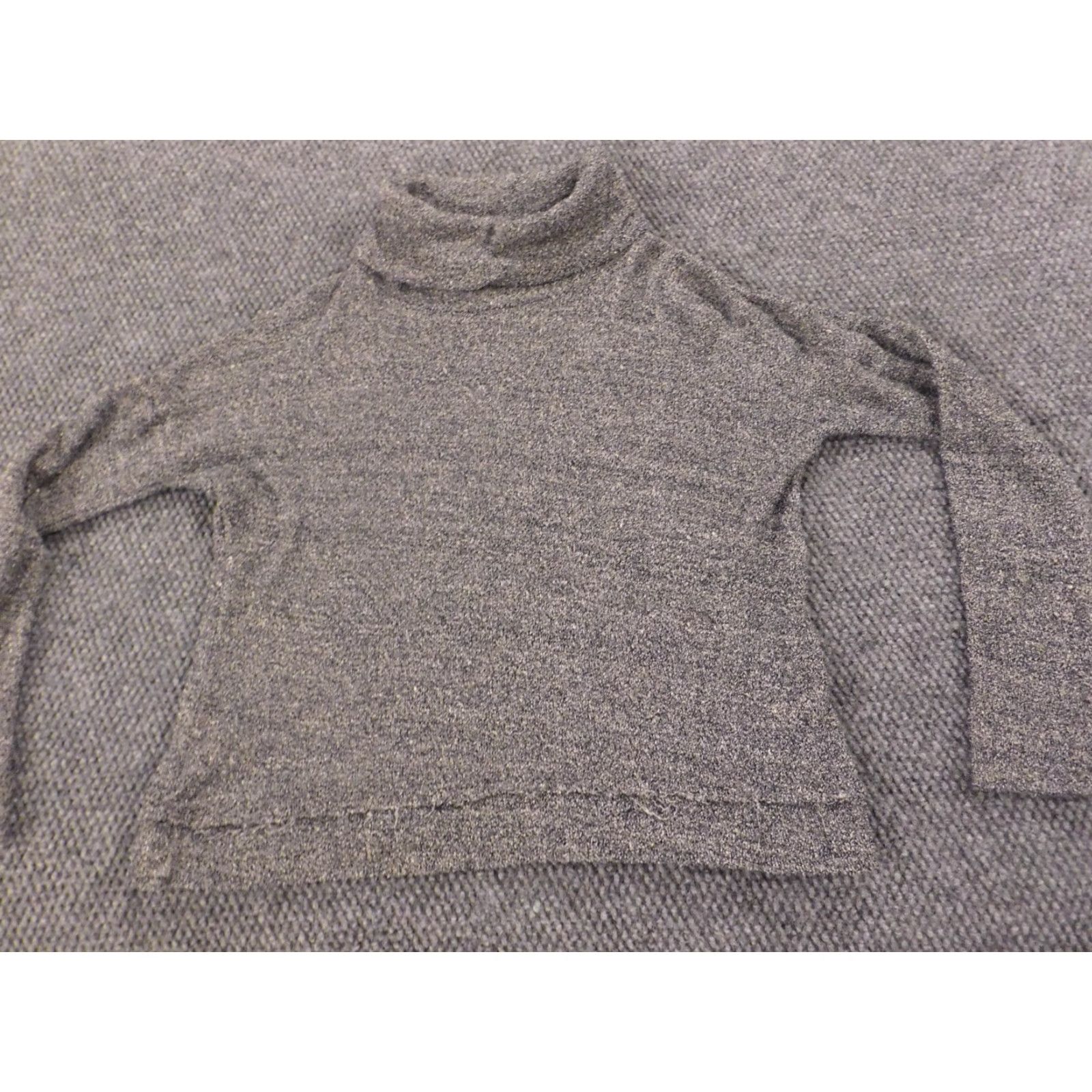 Madewell Madewell Sweater Womens XS Gray Turtleneck Pullover Regular Long Sleeve Lightweight Cotton Silk Embroidered Knit Classic Pullover Size XS / US 0-2 / IT 36-38 - 2 Thumbnail