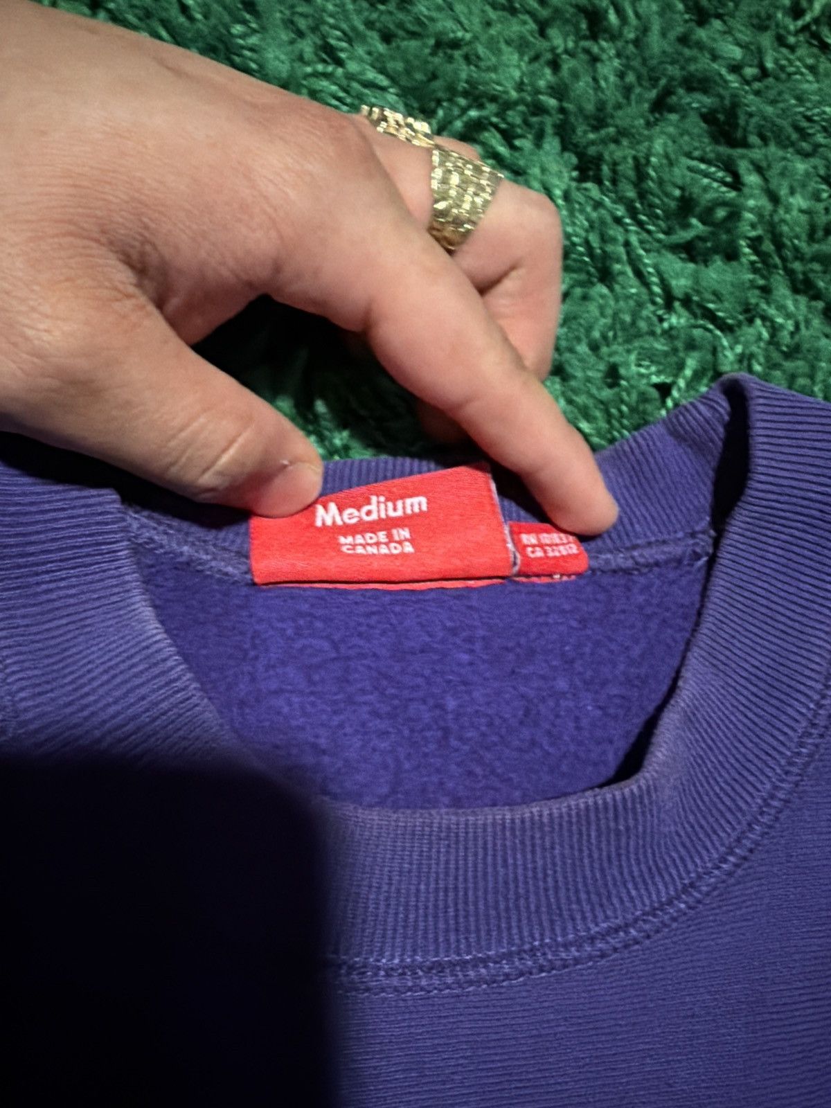 Supreme Supreme Box Logo Crewneck Purple On Purple Fall/Winter 2006 Size US M / EU 48-50 / 2 - 4 Thumbnail