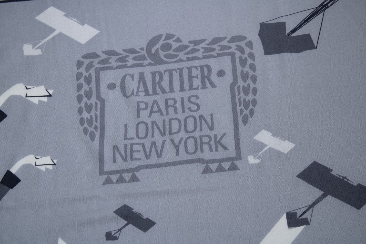 Cartier Cartier, grey bon voyage wool fringed scarf Size ONE SIZE - 4 Thumbnail