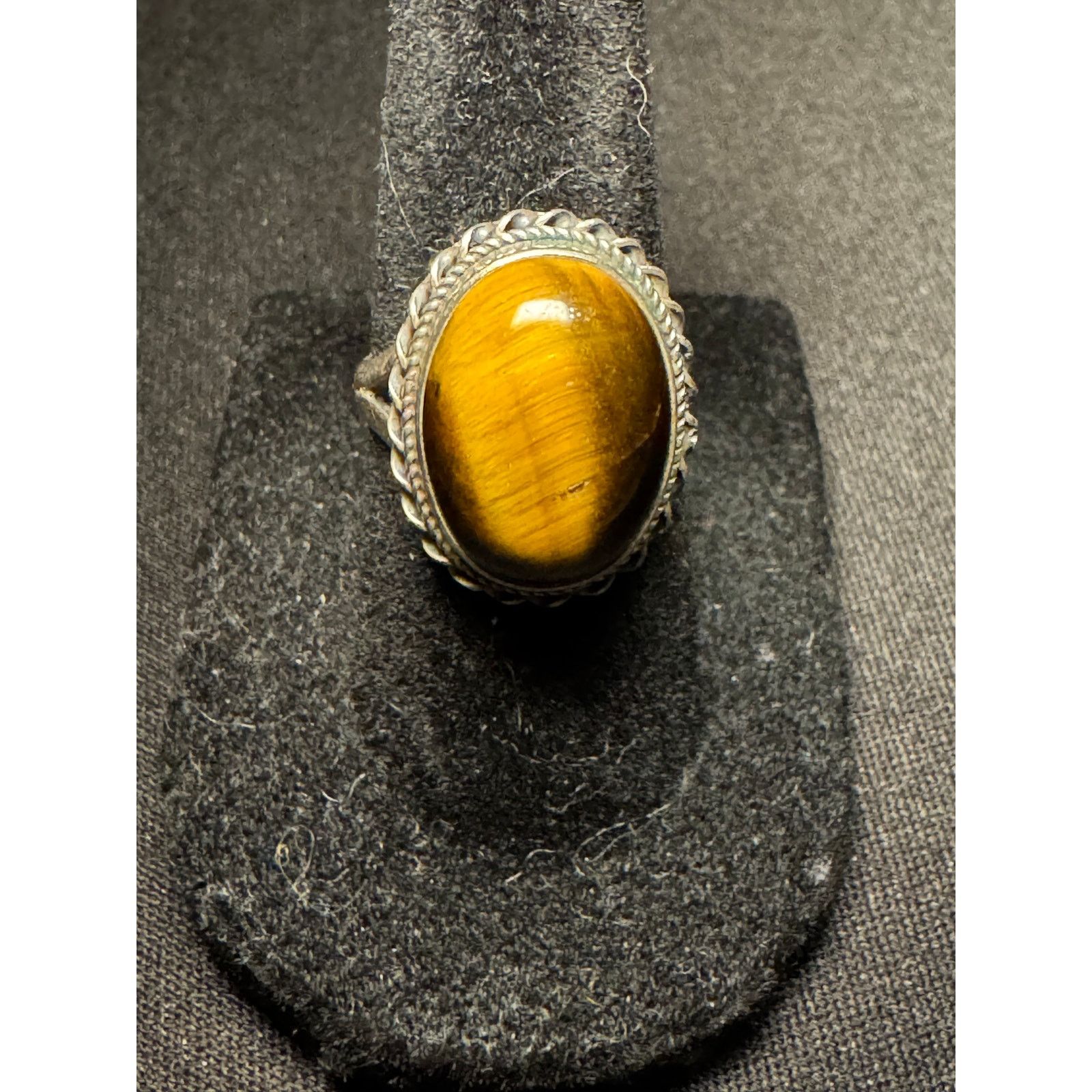 Other 925 Sterling Silver Vintage Tigers Eye Ring Size 6.5 Size ONE SIZE - 2 Thumbnail