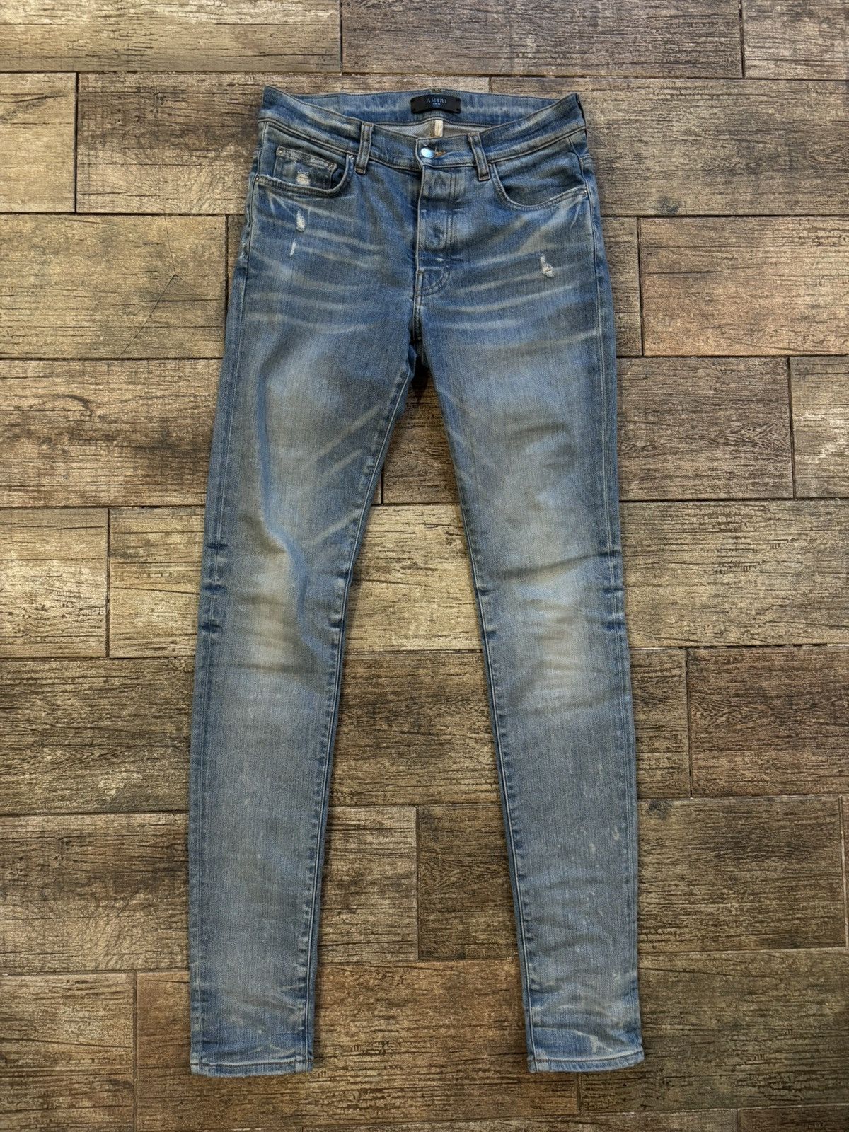 Amiri Plain Jane Lightwash Skinny Denim Size US 31 - 1 Thumbnail