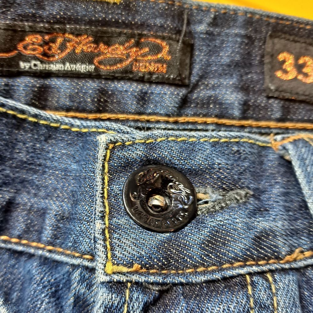 Ed Hardy Ed Hardy Designer Men's Classic Straight Leg Denim Jeans Cas Size US 33 - 7 Thumbnail