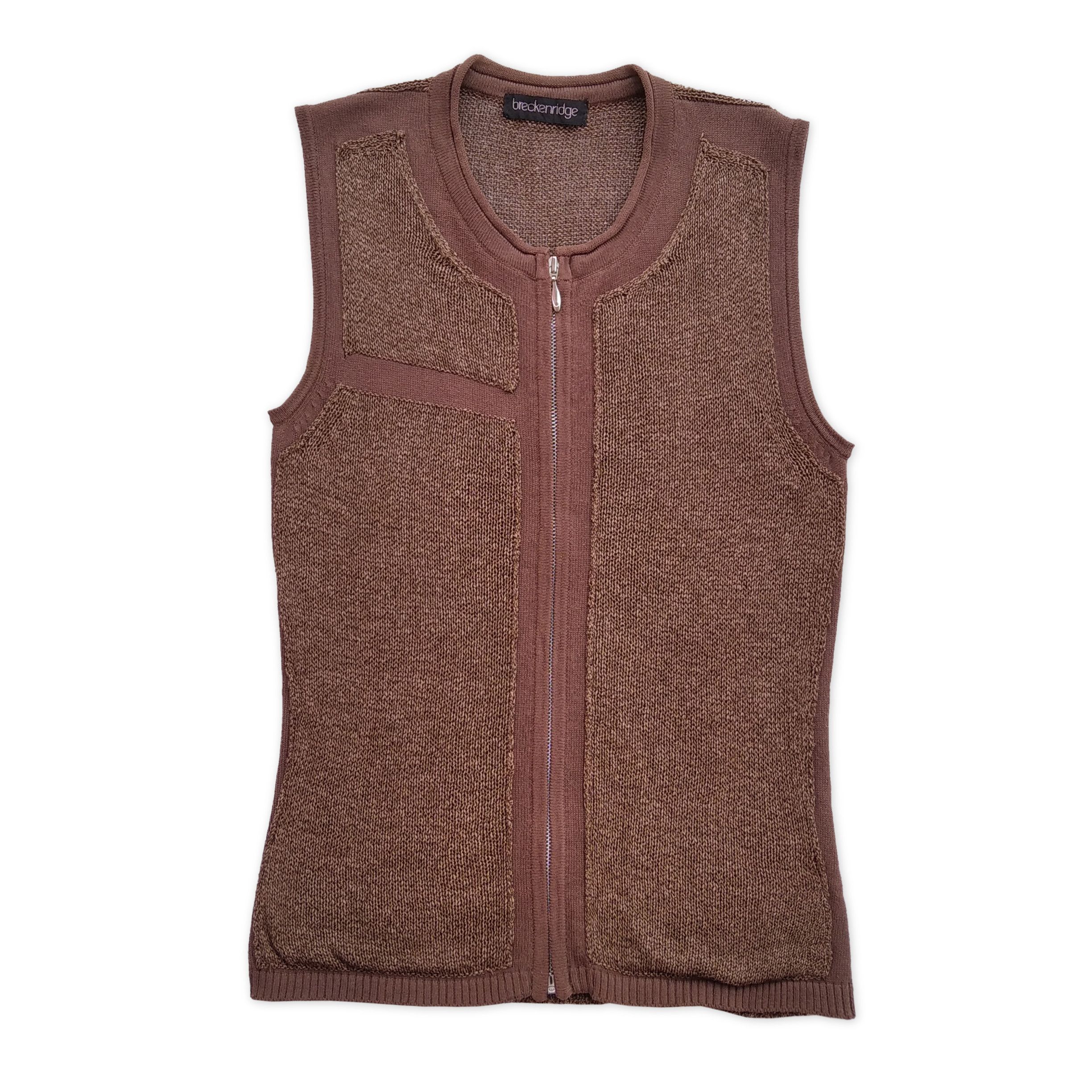 If Six Was Nine Vintage 90s BRECKENRIDGE Japanese Brand Mesh Knit Zipper Size US M / EU 48-50 / 2 - 1 Thumbnail