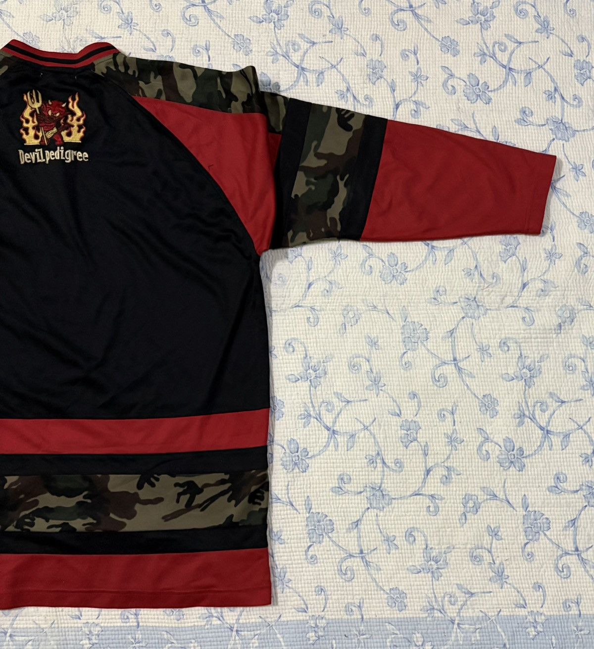 Vintage Blaze up Chap Shirt V Collar Shirt Embroidery Devil Size US L / EU 52-54 / 3 - 10 Thumbnail