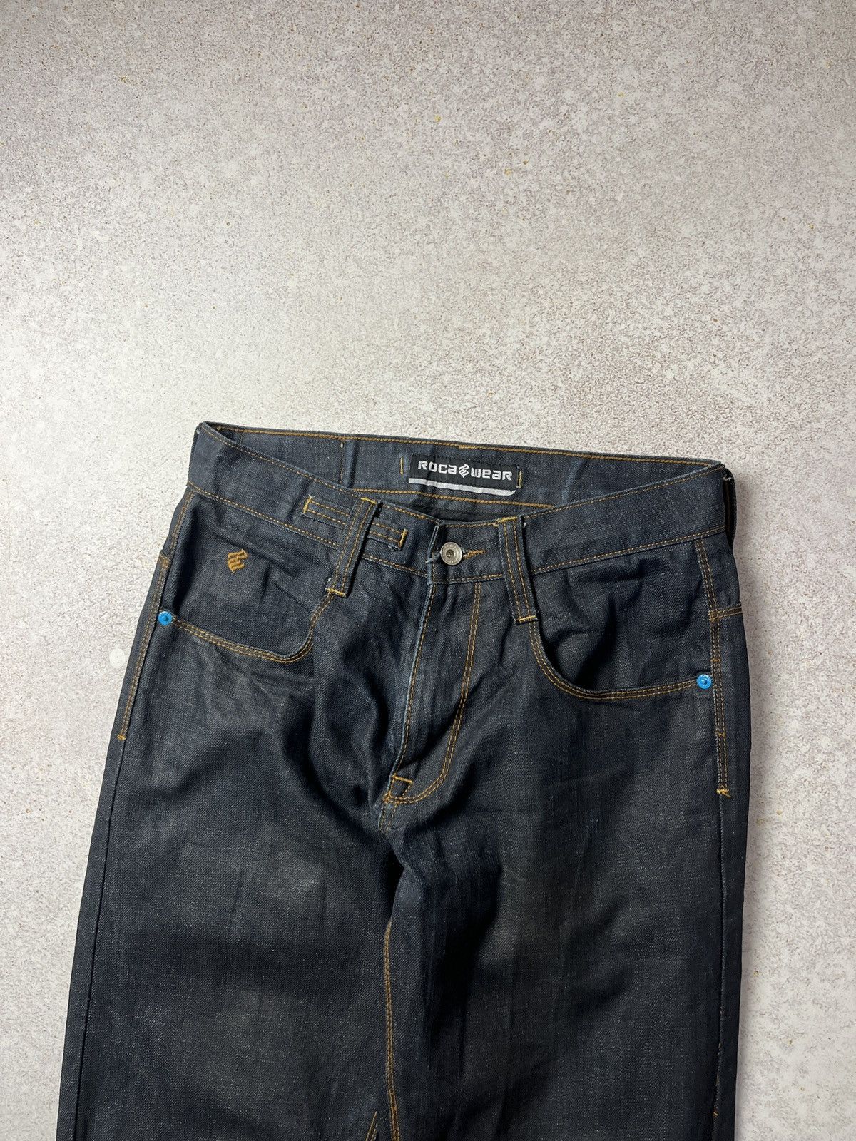 Rocawear Rocawear Big Logo Jeans Mens Baggy Fit Denim Hip Hop Y2K Size US 30 / EU 46 - 6 Thumbnail
