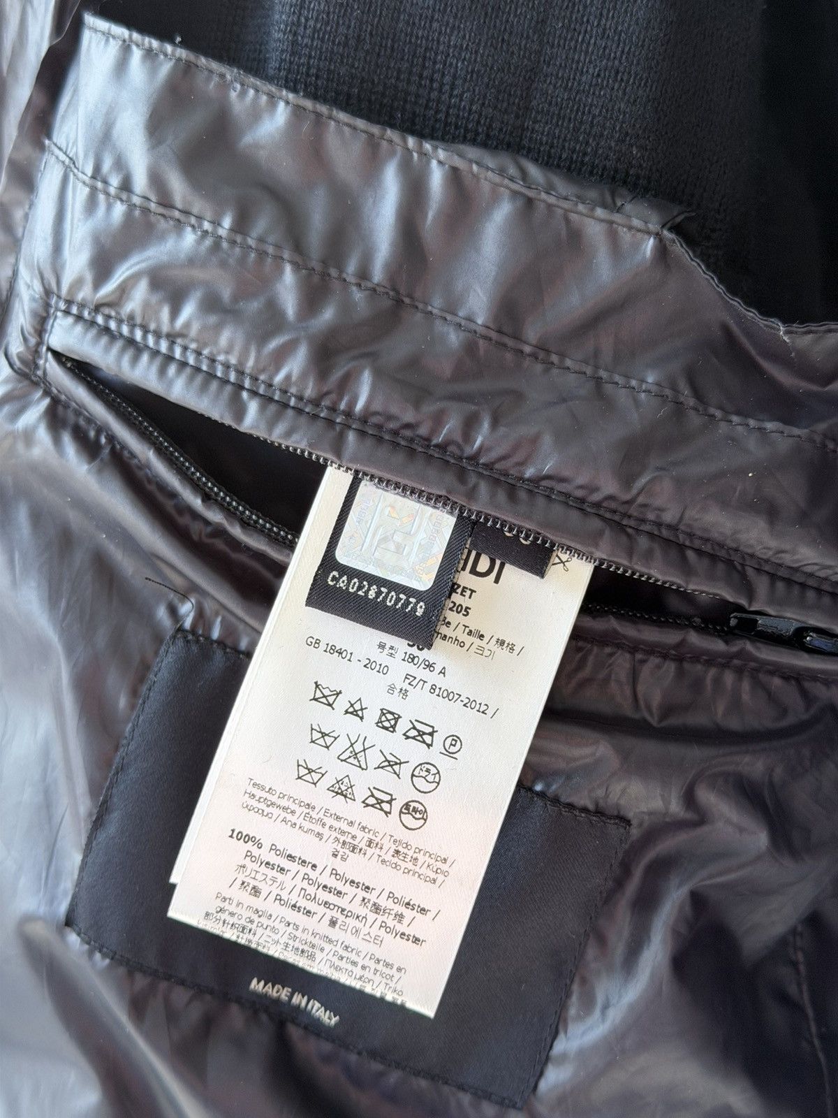 Fendi Fendi Black Quilted Monogram Logo Jacket Size US M / EU 48-50 / 2 - 12 Thumbnail