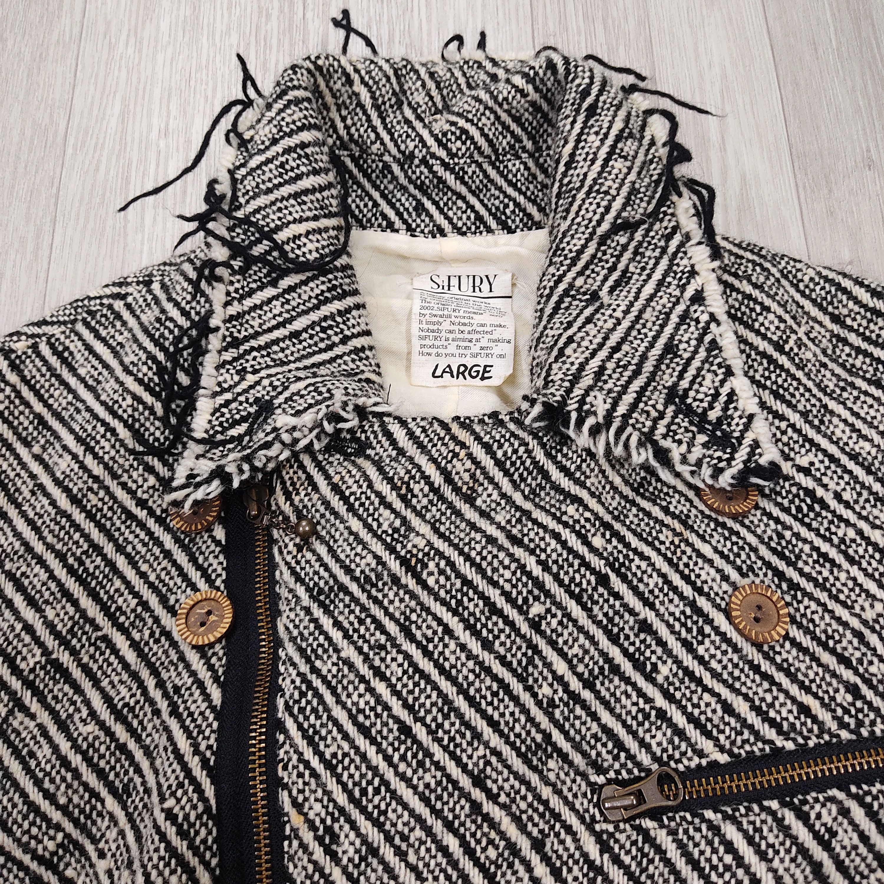 Sifury SIFURY Multi Zipper Tweed Herringbone Underground Jacket Size US S / EU 44-46 / 1 - 11 Thumbnail