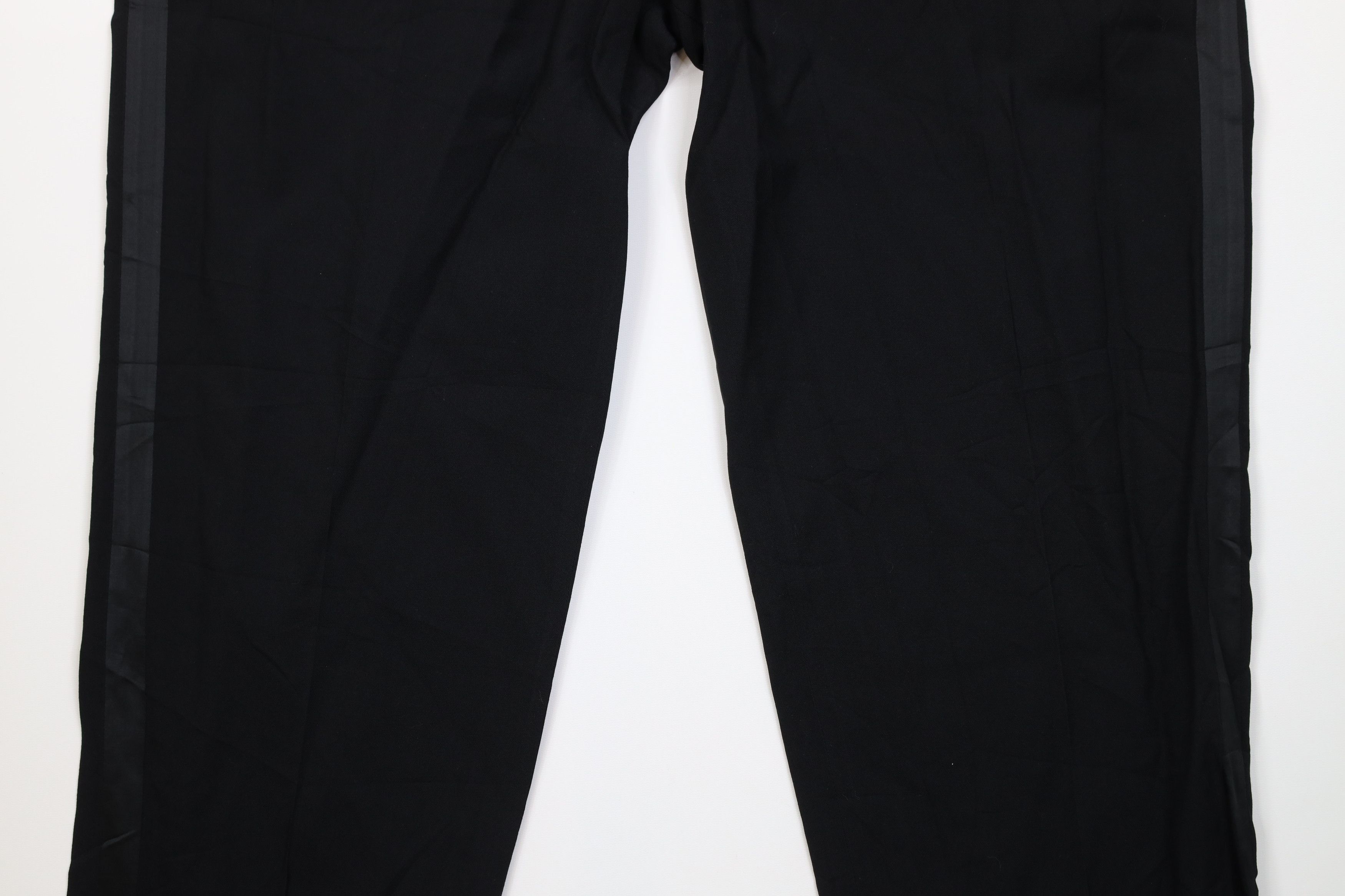Vintage Vintage 50s Streetwear Rayon Gabardine Tuxedo Pants Black Size US 44 / EU 60 - 3 Thumbnail