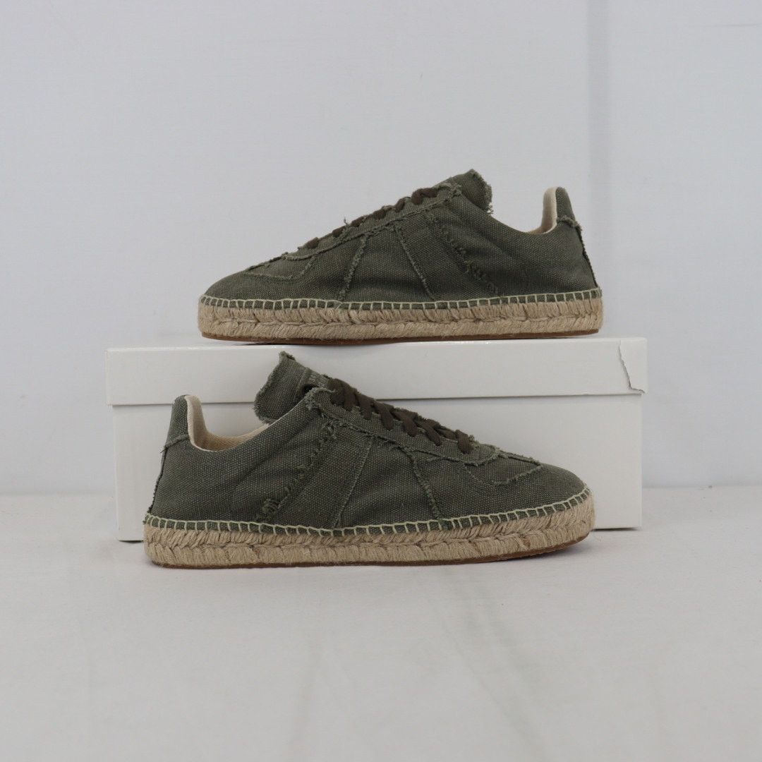Maison Margiela o1rshd1 Canvas Low-Top Sneakers in Green Size US 8 / EU 41 - 1 Thumbnail