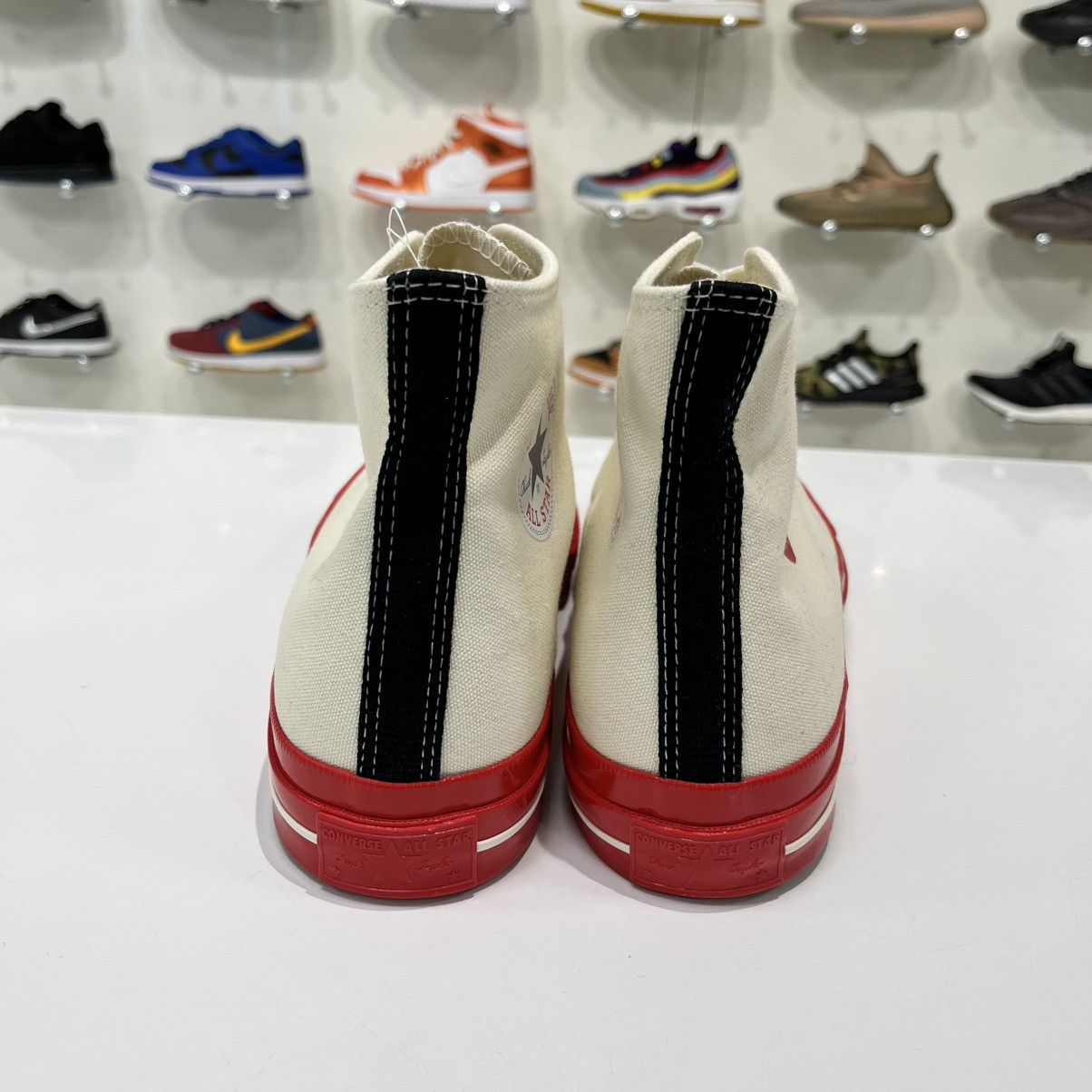 Comme des Garcons × Converse Converse Chuck Taylor All Star 70 Hi x CDG Play Red Midsole Size US 11 / EU 44 - 4 Thumbnail