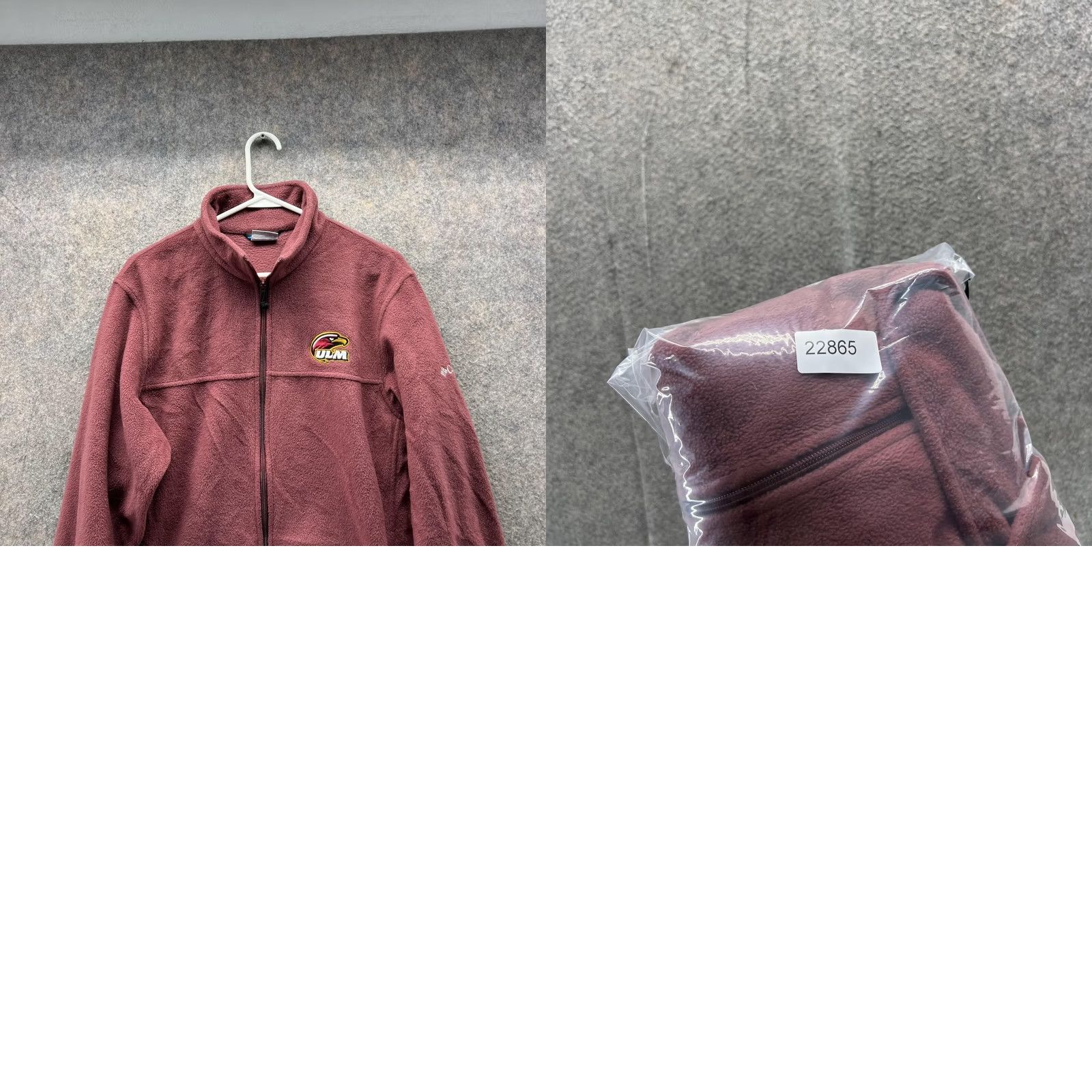 Vintage Columbia Sweater Men M Burgundy Full Zip Logo Mock Neck Size US M / EU 48-50 / 2 - 9 Thumbnail
