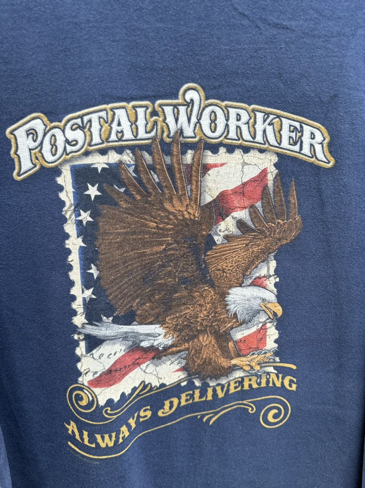 Gildan × Sears × Vintage Vintage Postal Worker Long Sleeve Faded Tee Size US XL / EU 56 / 4 - 3 Thumbnail