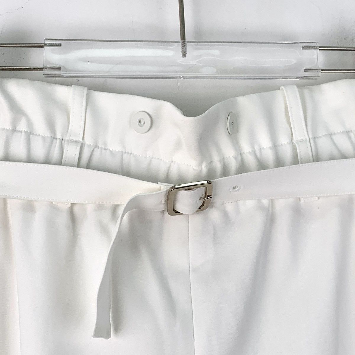 Max Mara Maxmara White Cotton Wide-Leg Dress Pants K26WX Size 27" / US 4 / IT 40 - 4 Thumbnail